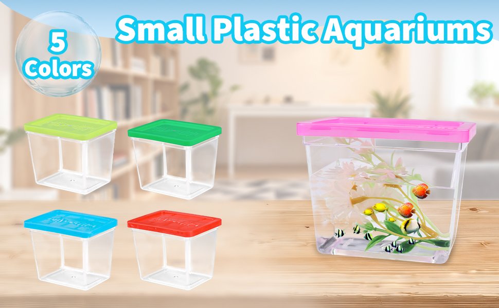 Wholesale 25 Pack 12 Oz Small Rectangle Plastic Fish Bowls with Lids Goldfish Tank Candy Dish Tarantula Enclosure Snake Breeding Case Mini Pet Box Factory