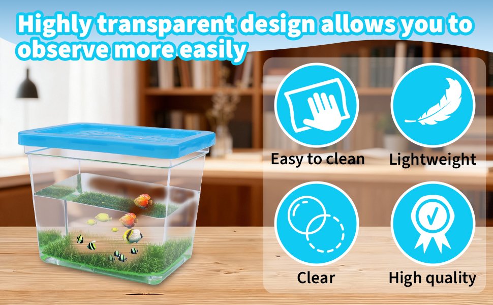 Wholesale 25 Pack 12 Oz Small Rectangle Plastic Fish Bowls with Lids Goldfish Tank Candy Dish Tarantula Enclosure Snake Breeding Case Mini Pet Box Factory