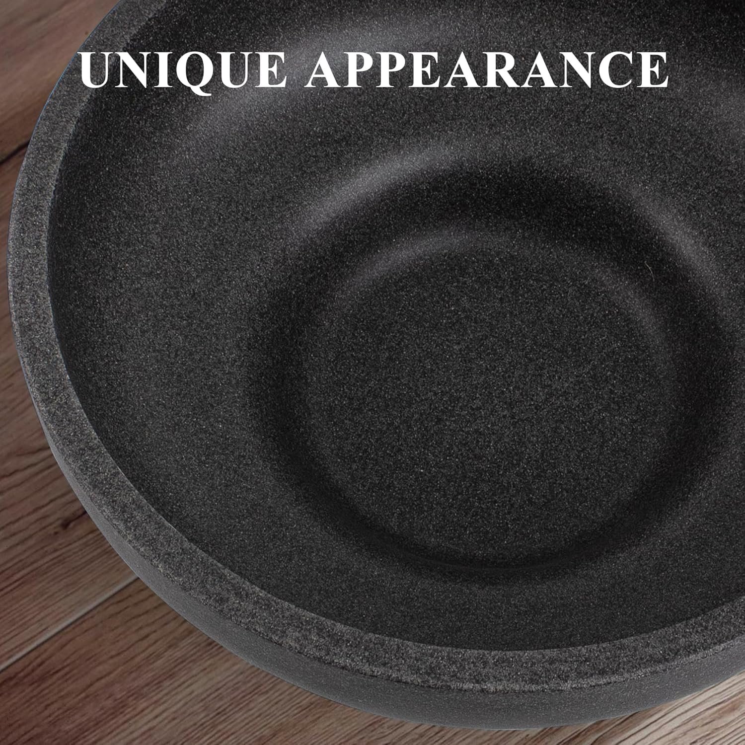 OEM Large Modern Resin Decorative Bowl for Home Kitchen Fruit Key Display Black Artificial Stone Factory