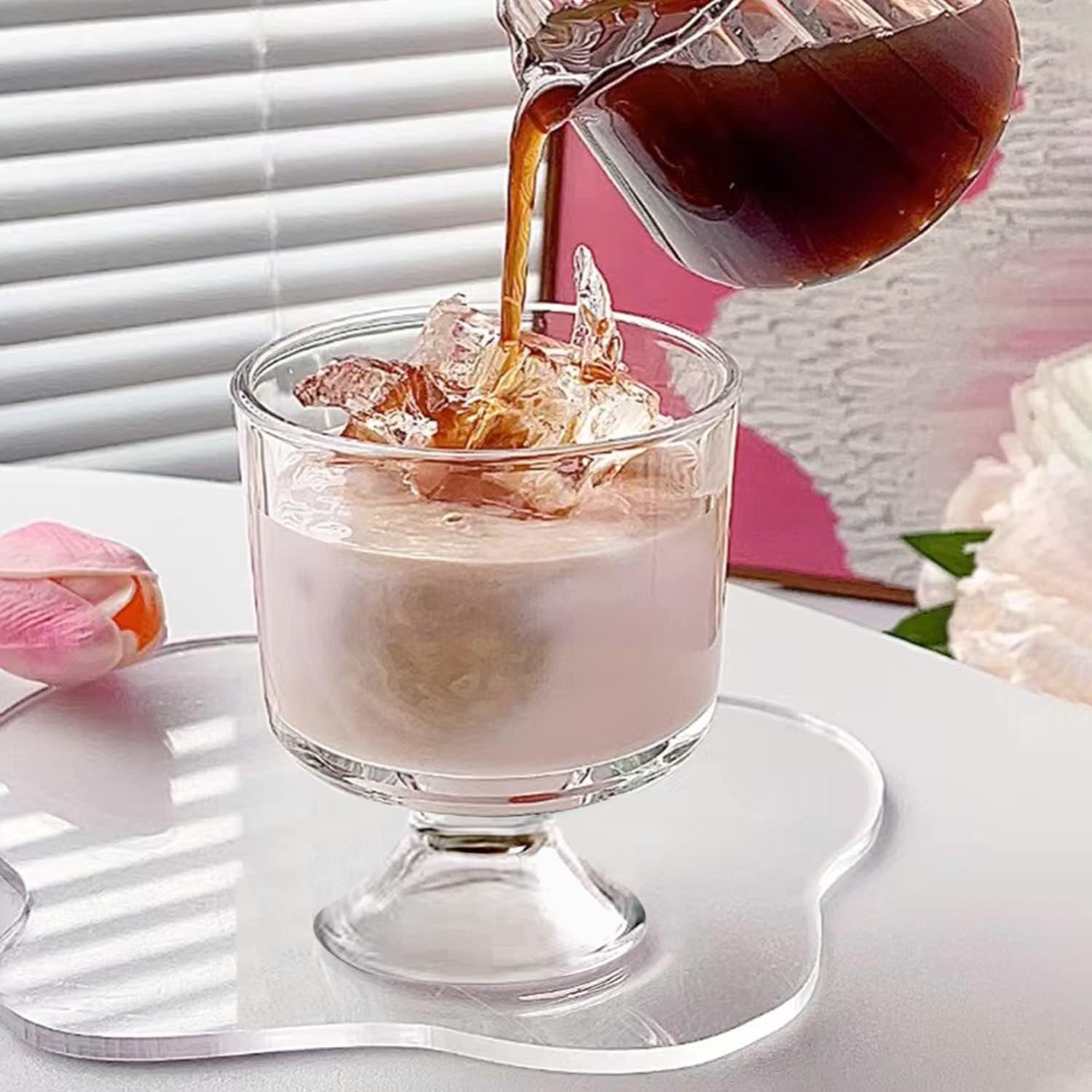 Wholesale Glass Dessert Bowl Set of 12 Clear Footed 10-Ounce 300ml Ice Cream Cups for Sundae Snacks Cereal Fruit Factory