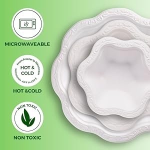 Wholesale 50 Count 12oz Compostable Floral White Paper Bowls Eco-Friendly Plastic-Free Elegant Natural Sugarcane Disposable Bagasse Bowls for Ice Cream Dessert Factory