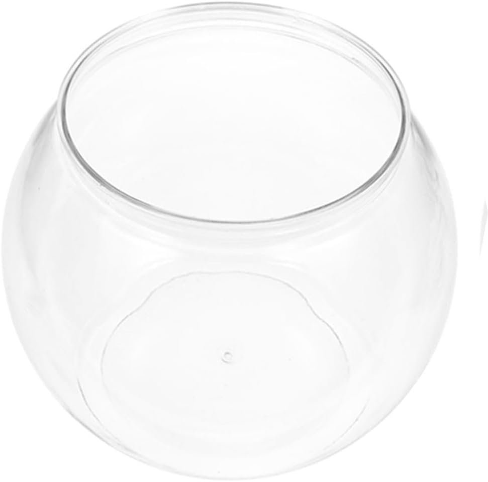 OEM 1 Gallon Transparent Plastic Small Round Fish Bowl Aquarium for Goldfish Turtles Tabletop Tank Office Home Decor Factory