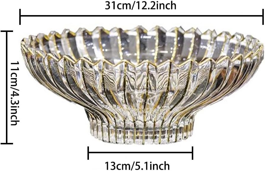 Wholesale Hand-Painted Gold Decorative Bowl 12-Inch Diameter Fruit Bowl Kitchen Table Centerpiece Home Decor (Gold) Factory