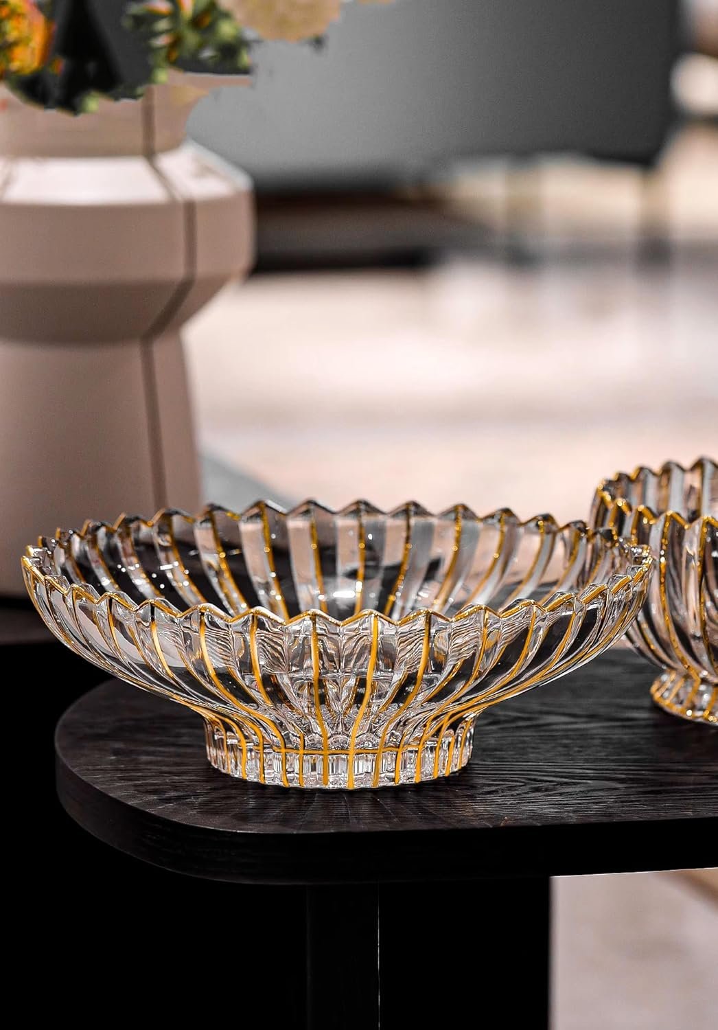 Wholesale Hand-Painted Gold Decorative Bowl 12-Inch Diameter Fruit Bowl Kitchen Table Centerpiece Home Decor (Gold) Factory