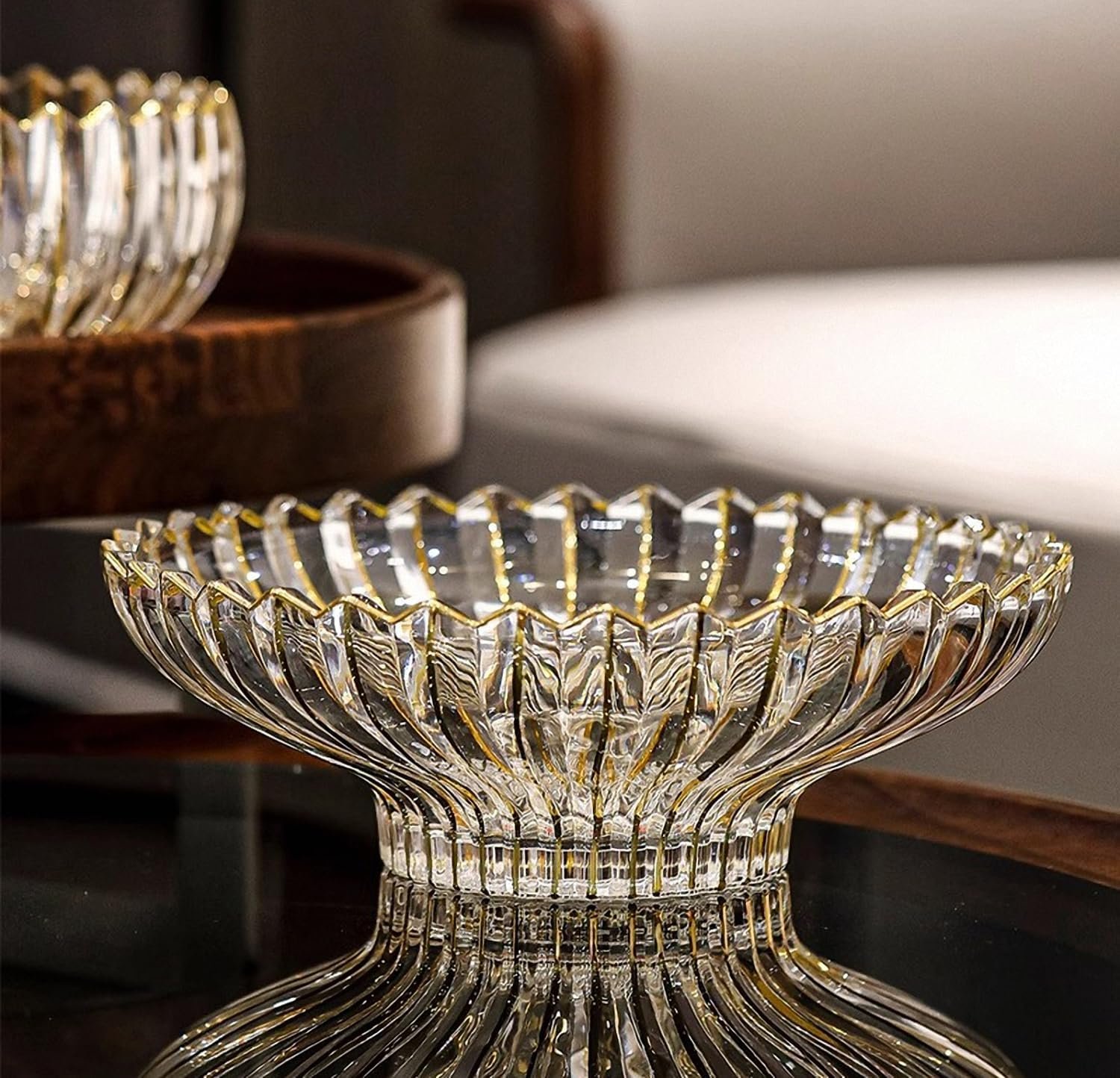 Wholesale Hand-Painted Gold Decorative Bowl 12-Inch Diameter Fruit Bowl Kitchen Table Centerpiece Home Decor (Gold) Factory