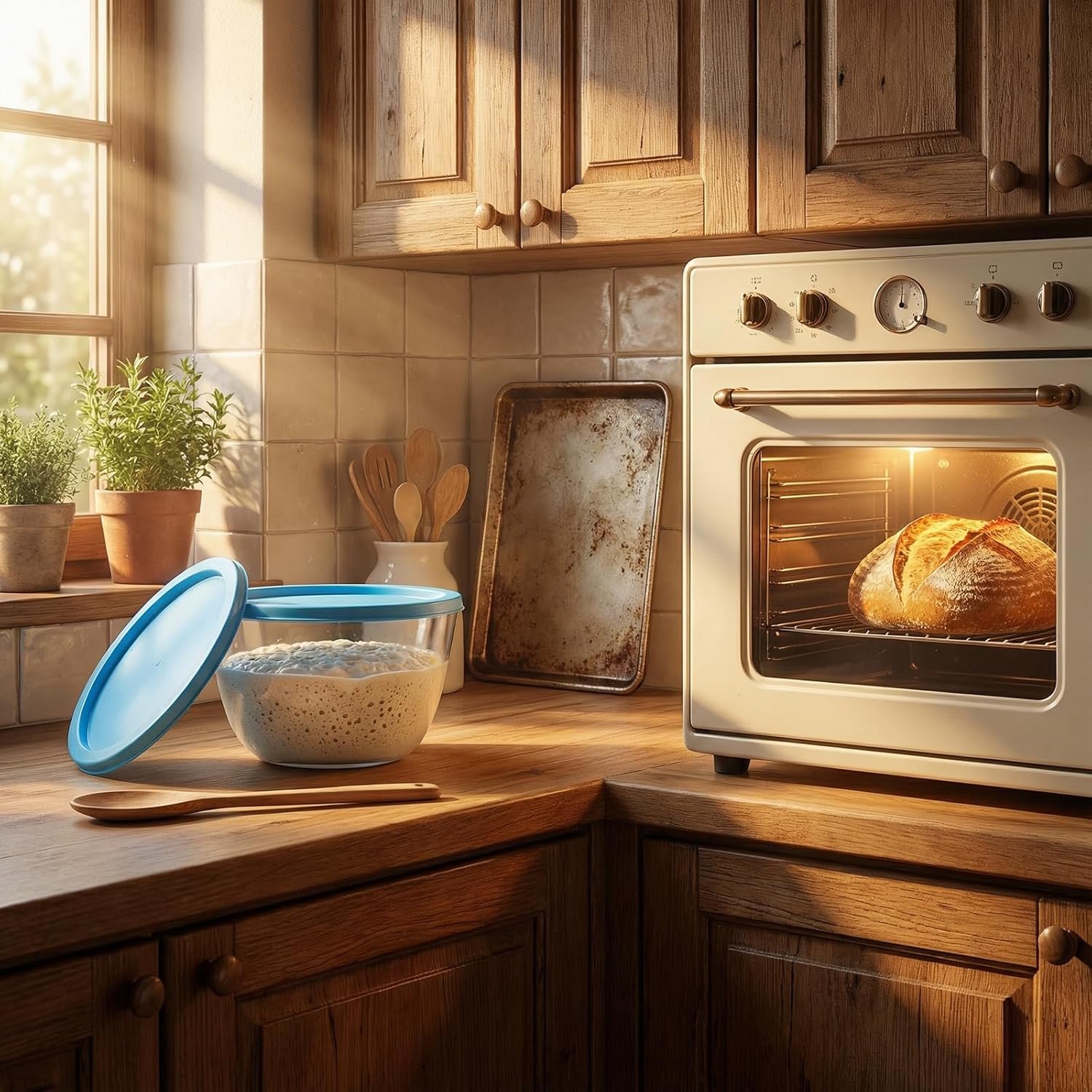 Wholesale Glass Sourdough Mixing Bowls with Lids 2-Pack 4.76 Quart Large Capacity Clear Design for Bread Making Proofing Storing Dough Factory