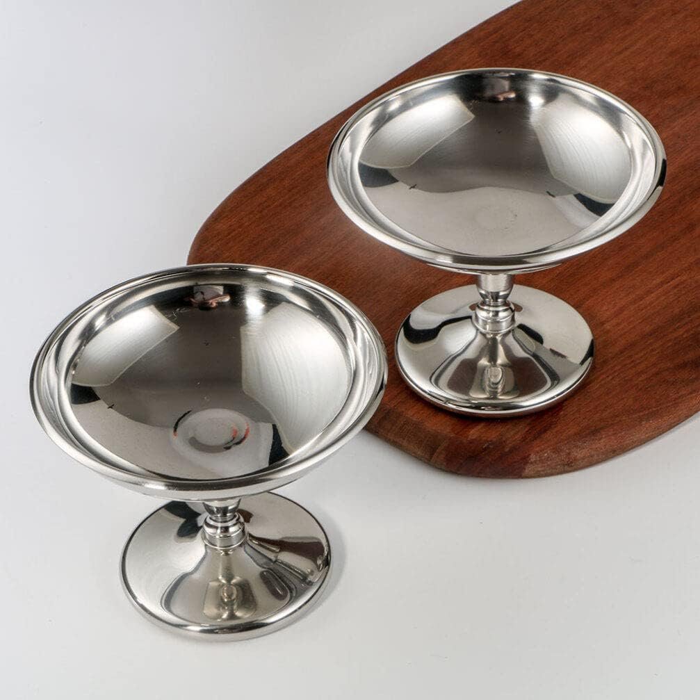 OEM 3Pcs Mini Silver Stainless Steel Ice Cream Bowls Dessert Parfait Sundae Trifle Footed Sauce Cups for Nuts Fruit Pudding Cereal Snacks Party Favors Factory OEM 3Pcs Mini Silver Stainless Steel Ice Cream Bowls Dessert Parfait Sundae Trifle Footed Sauce Cups for Nuts Fruit Pudding Cereal Snacks Party Favors Factory