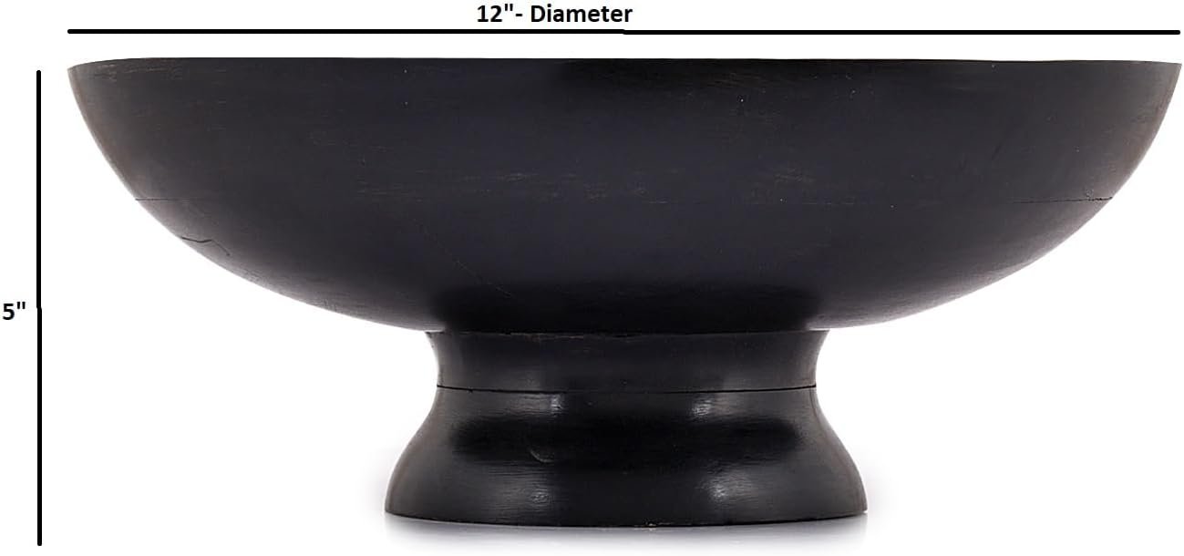 OEM Mango Wood Fruit Bowl Serving Dish for Fruits Salads 12 x 12 x 5 Inches Beautiful Kitchen Accent Factory