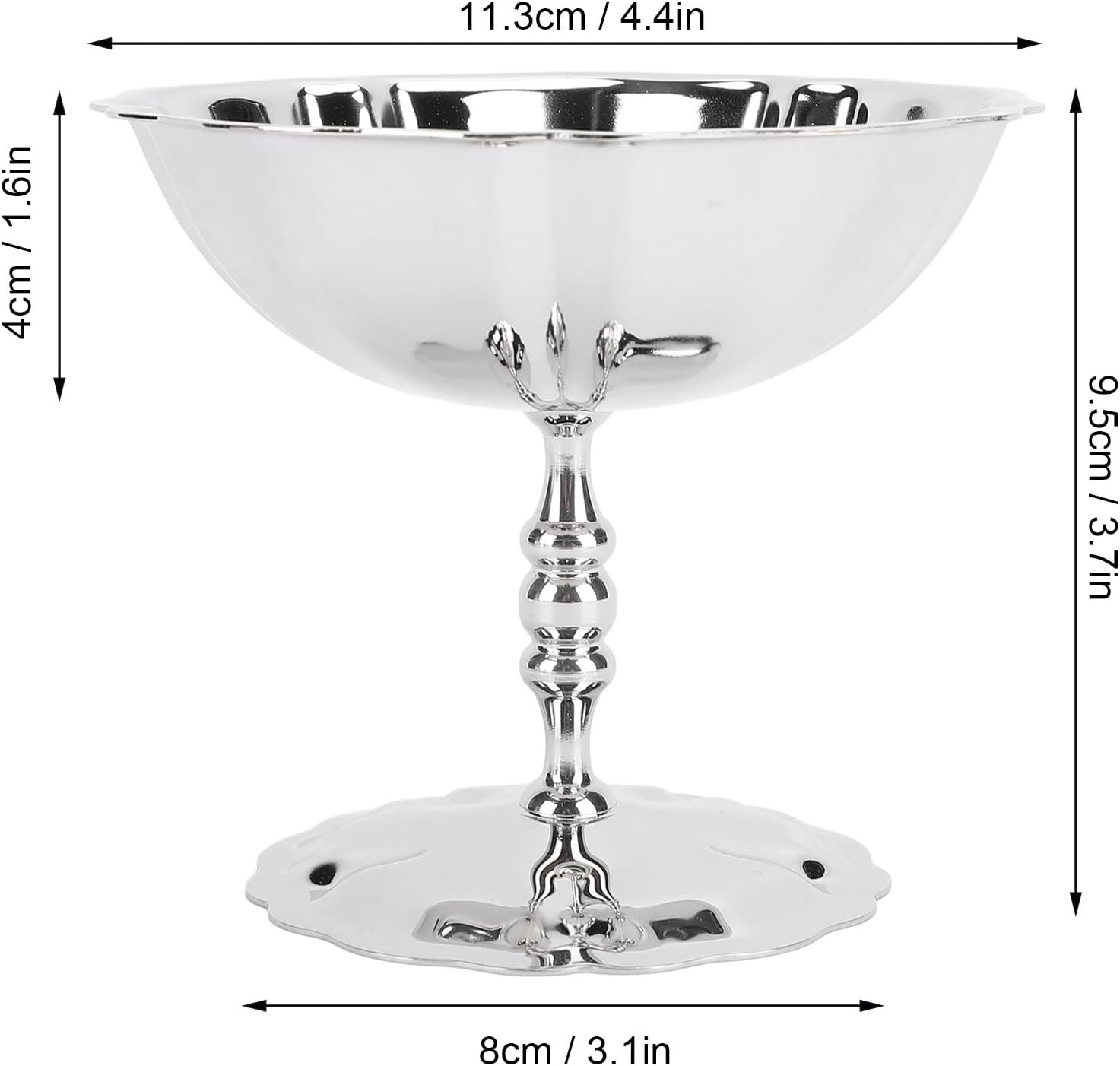 OEM Stainless Steel Tall Footed Ice Cream Cups Dessert Serving Bowls Sundae Trifle for Custard Mousse Salad Parties Factory