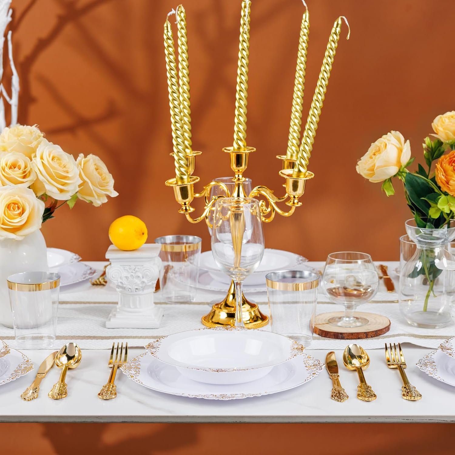 Wholesale 50 Pack White Plastic Bowls with Gold Rim 12oz Disposable Heavy Duty Soup Dessert and Salad Bowls Perfect for Weddings Parties Thanksgiving Everyday Use Factory