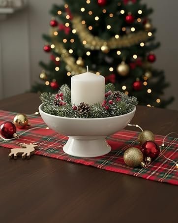 OEM 8-Inch White Pedestal Bowl Minimalist Fruit Centerpiece for Kitchen Counter Entryway Bread Snacks Candy Housewarming Wedding Gift Factory