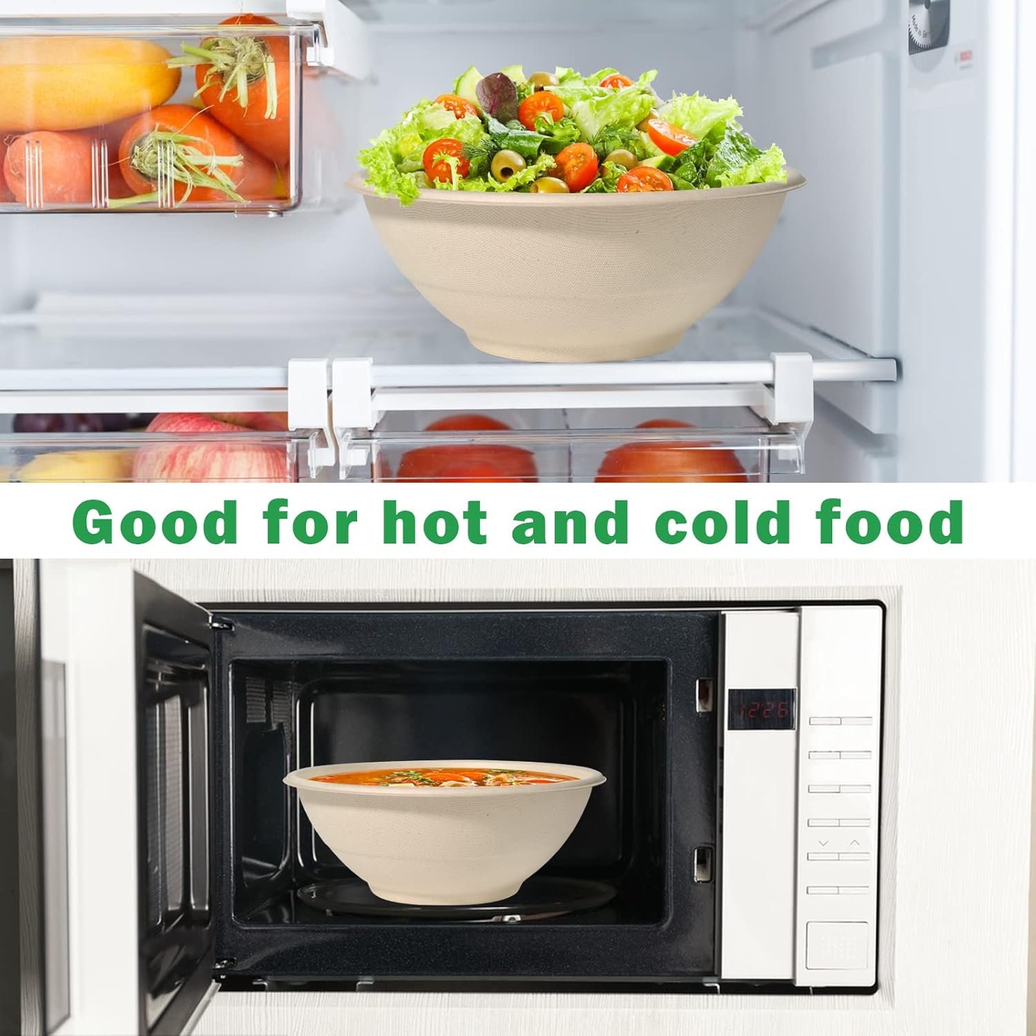 Wholesale Eco-Friendly 50 Pack Disposable Large 40oz Paper Bowls 100% Compostable Sturdy for Soup Cereal Salads Hot Cold Food Factory