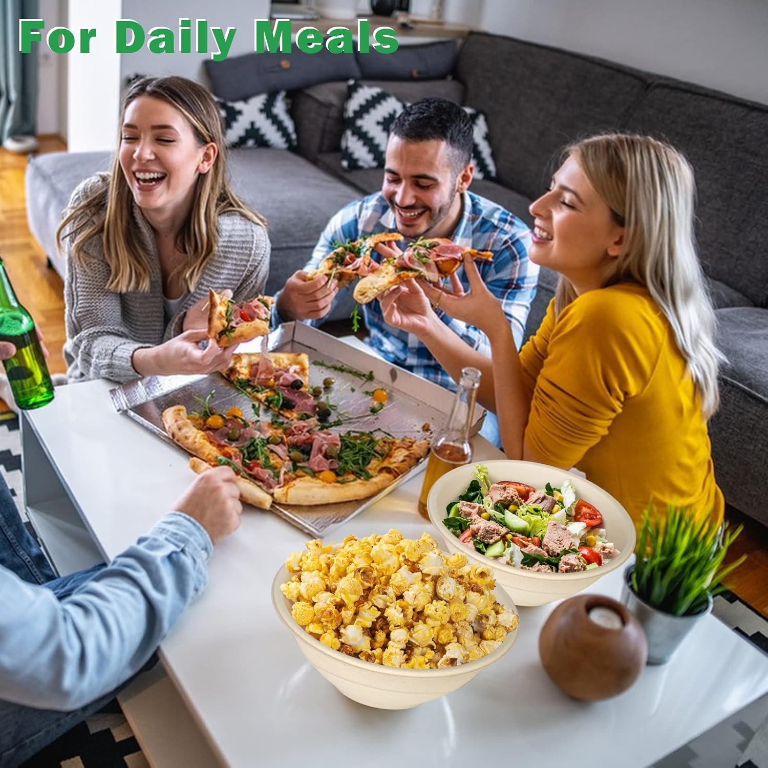 Wholesale Eco-Friendly 50 Pack Disposable Large 40oz Paper Bowls 100% Compostable Sturdy for Soup Cereal Salads Hot Cold Food Factory