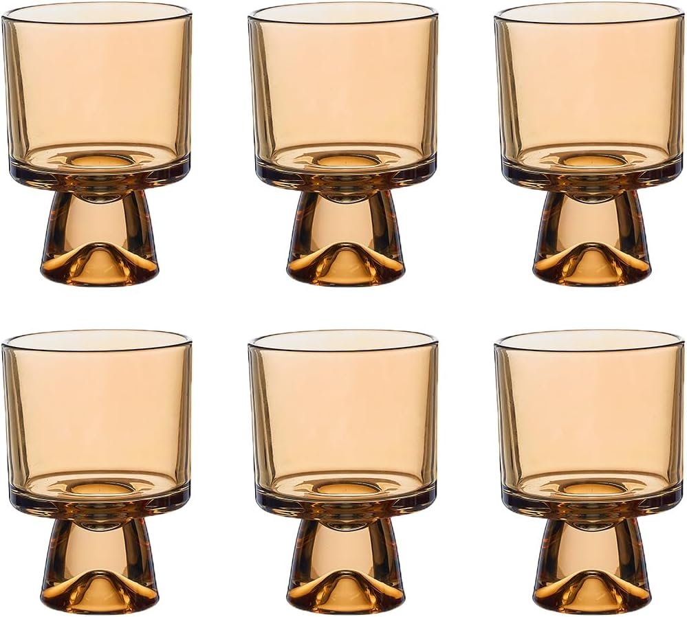 Wholesale 8 oz Amber Glass Dessert Cups Set of 6 for Pudding Sundaes Ice Cream Cakes Fruits Salads Cocktails and Trifle Bowls Factory