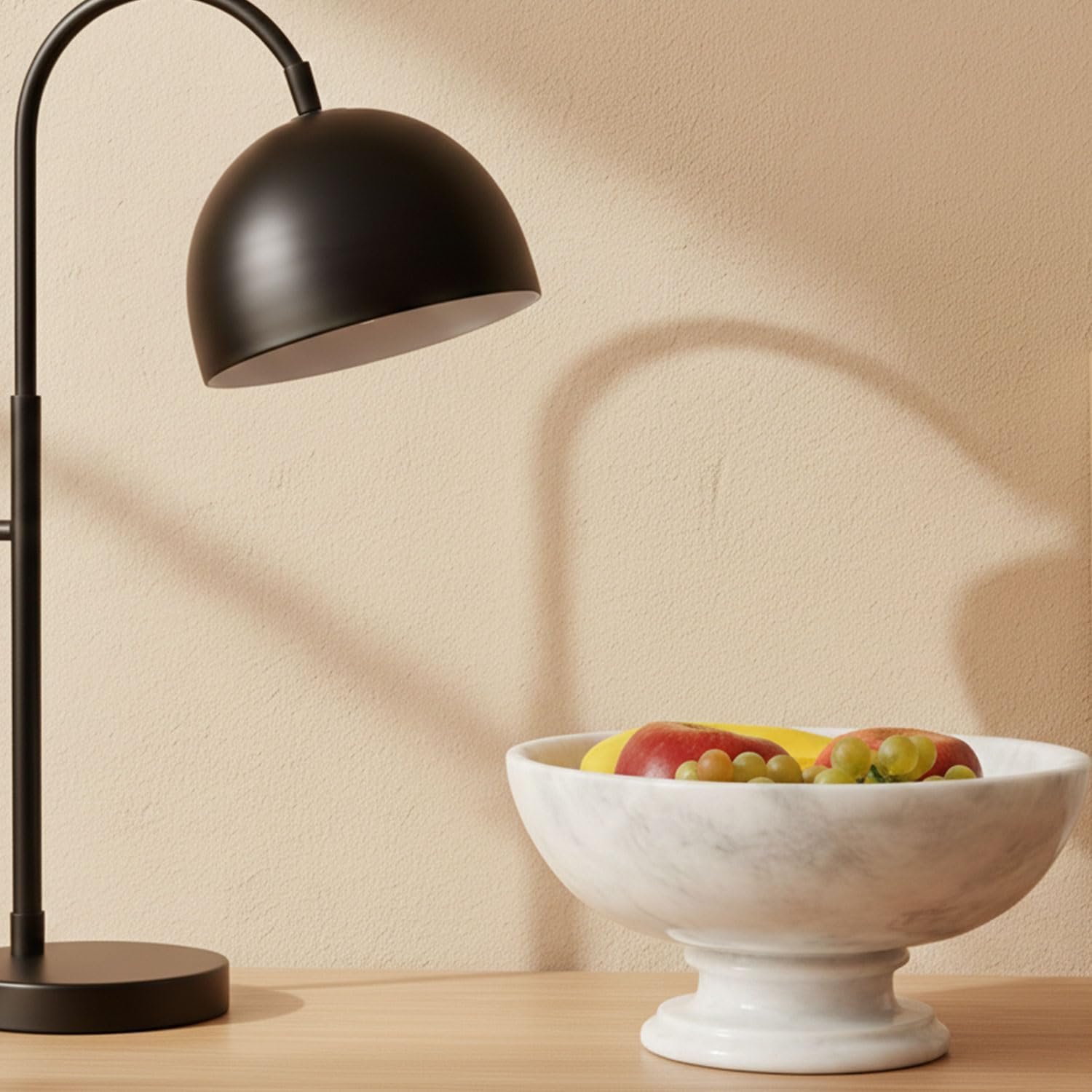 OEM 10-Inch White Marble Handmade Fruit Bowl for Kitchen Counter Entryway Table Decor Modern Candy Dish Storage Factory