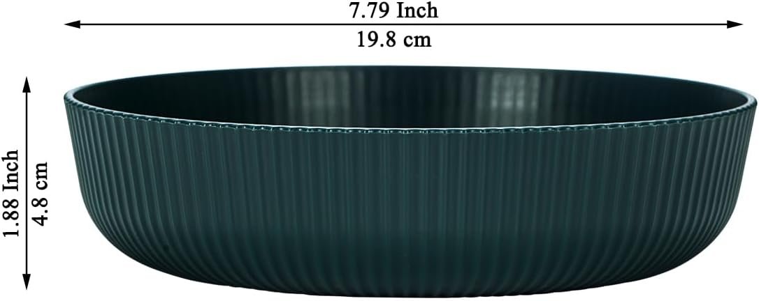 Wholesale 37oz Large Pasta Salad Soup Bowls Set of 4 Plastic Unbreakable Dinner Serving Dishes Dark Green Factory