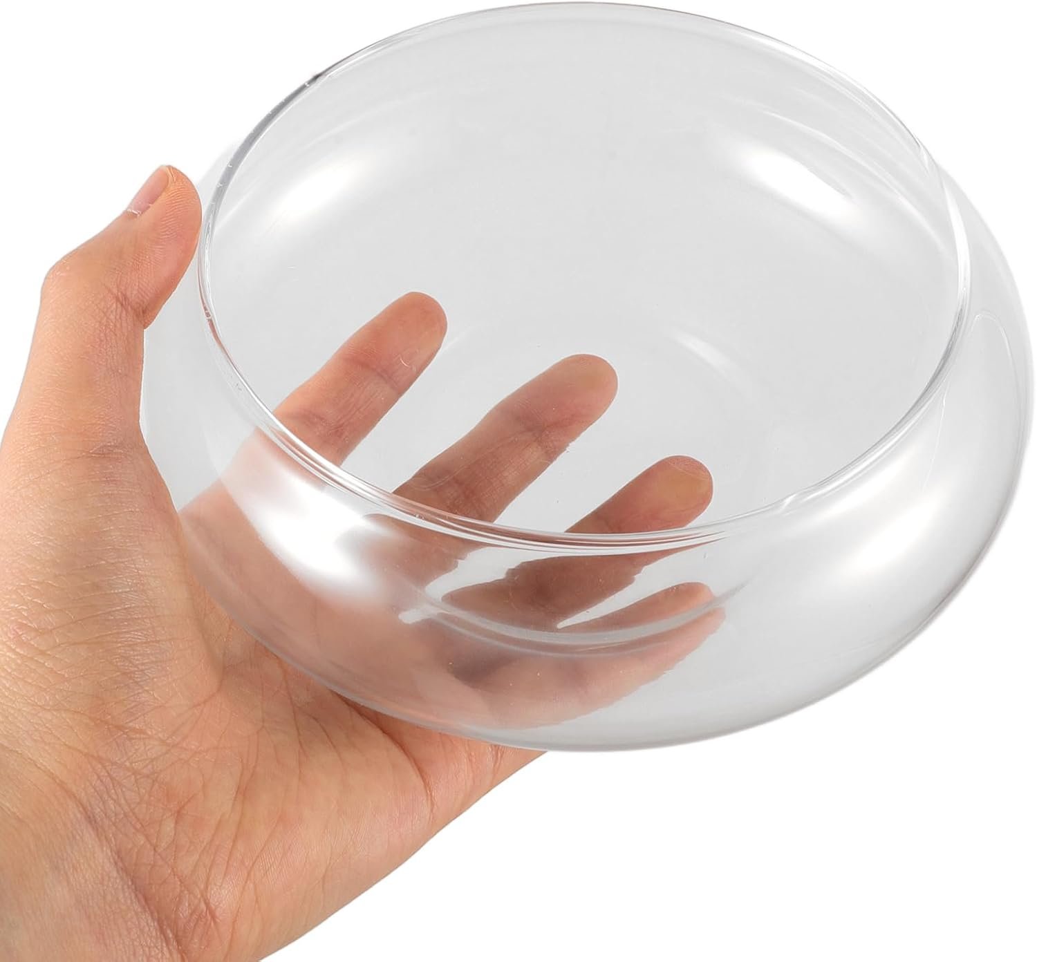 Wholesale Clear Glass Fish Bowl Vase Bubble Round Shallow Planter Hydroponic Floral Container for Table Centerpieces Wedding Events 15cm Factory