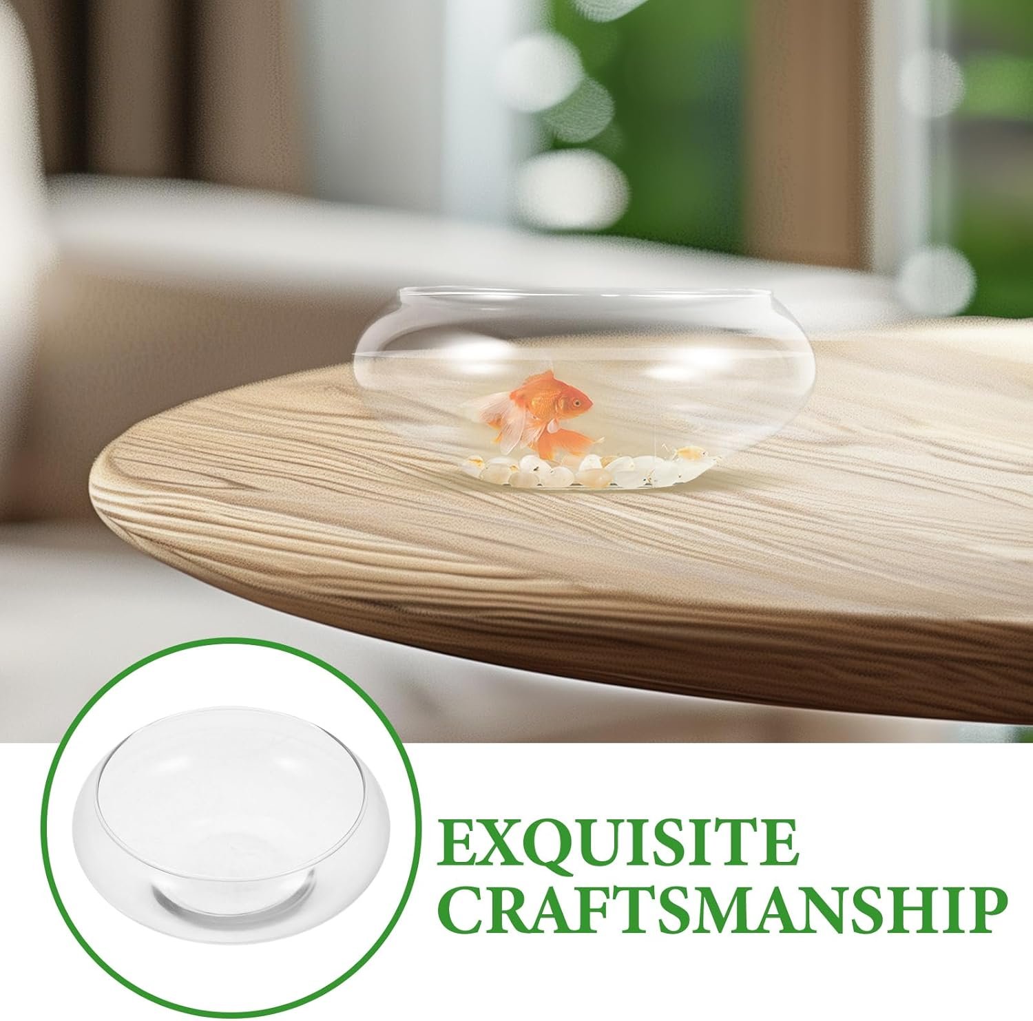 Wholesale Clear Glass Fish Bowl Vase Bubble Round Shallow Planter Hydroponic Floral Container for Table Centerpieces Wedding Events 15cm Factory