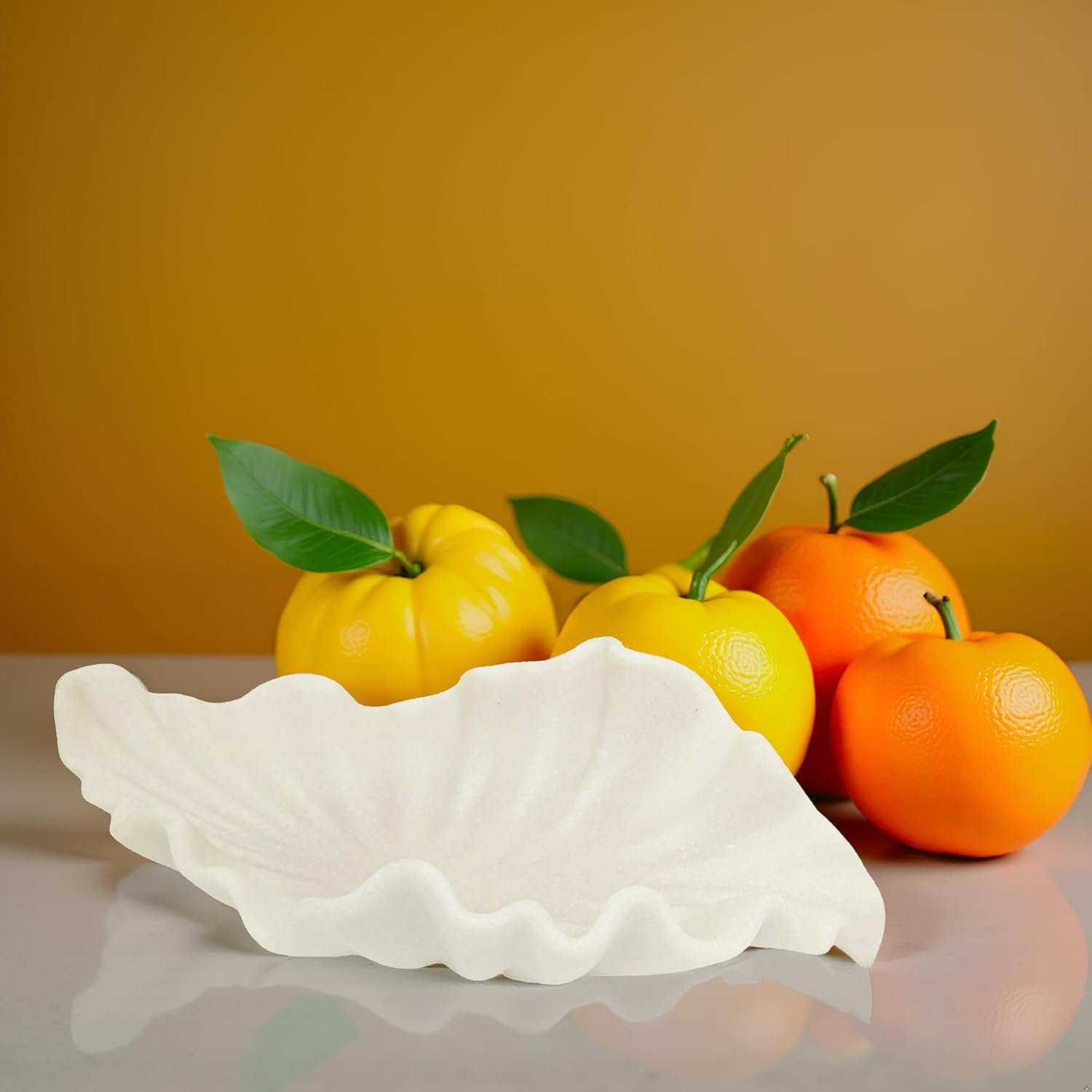 OEM Large 16-Inch Scalloped Ruffle Decorative Bowl for Home Coffee Table Entryway Key Purse Fruit Centerpiece factory