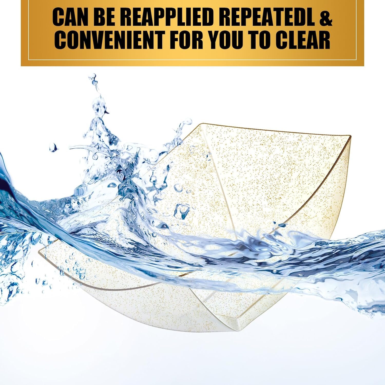 Wholesale 50 Pcs Gold Glitter Square Plastic Disposable Serving Bowls for Snacks Salads Parties Candy Bars Tacos Buffets Chips Fruit(8 oz) Factory