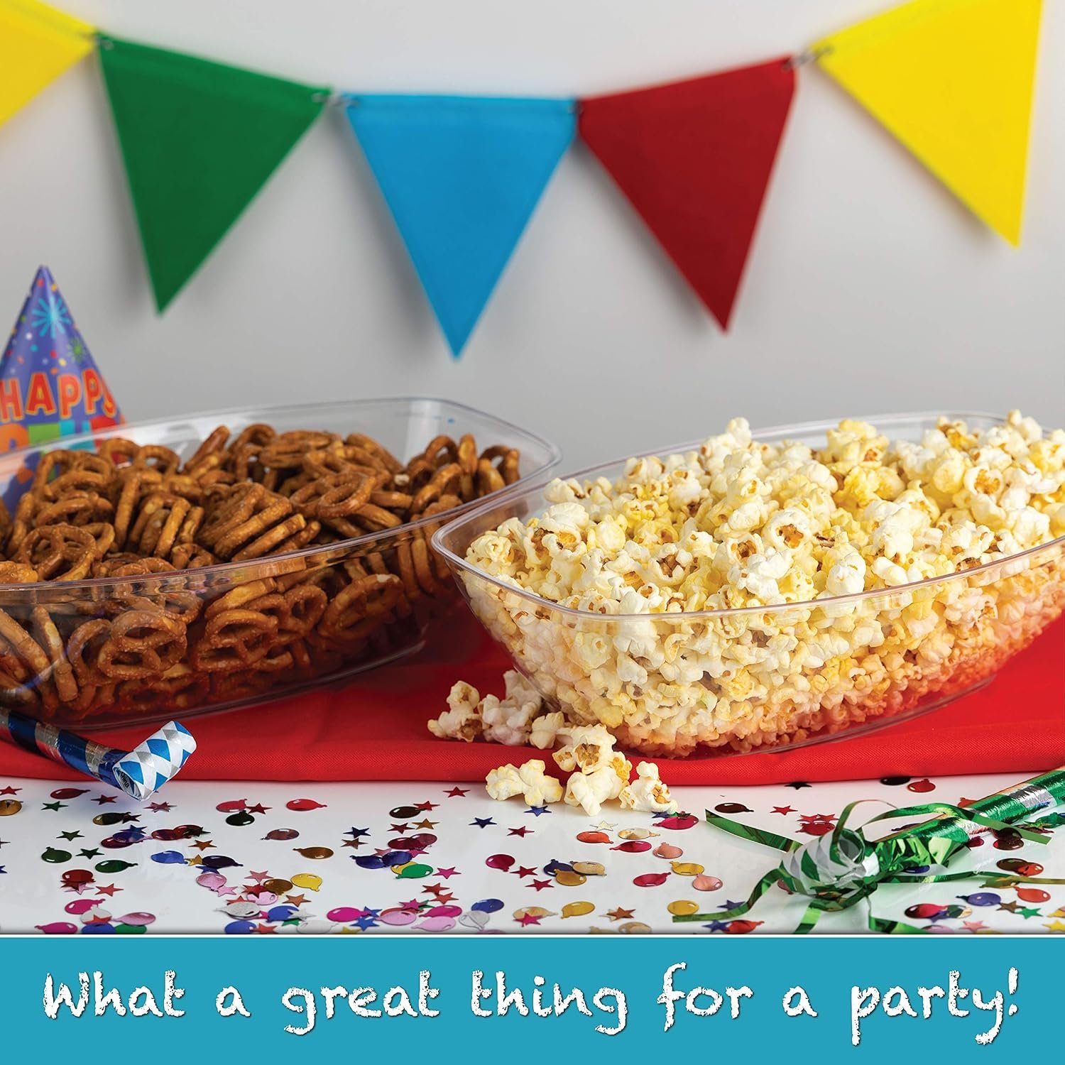 Wholesale Disposable Oval Serving Bowls 72-Ounce Capacity for Party Snacks or Salads Plastic Clear Pack of 4 Factory