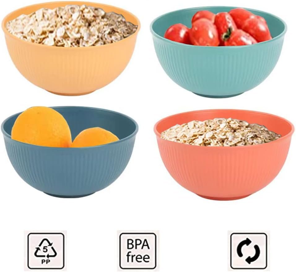 Wholesale Unbreakable 24 oz Cereal Bowls Reusable Wheat Straw Fiber Lightweight Set Dishwasher Microwave Safe for Snacks Cereal Ice Cream Soup Rice 4 Pack Factory Wholesale Unbreakable 24 oz Cereal Bowls Reusable Wheat Straw Fiber Lightweight Set Dishwasher Microwave Safe for Snacks Cereal Ice Cream Soup Rice 4 Pack Factory