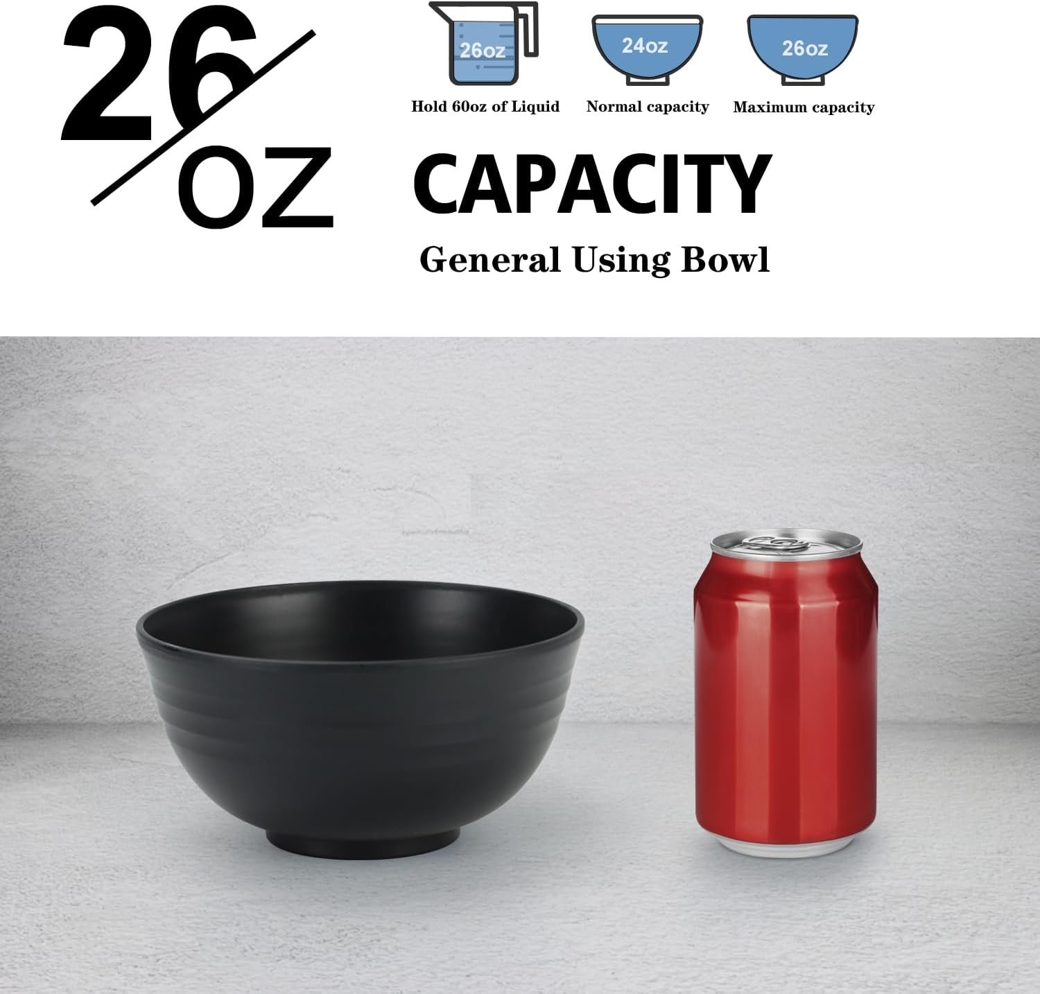 Wholesale 8 PCS Unbreakable Wheat Straw Cereal Bowls 26 OZ Microwave Dishwasher Safe Reusable Plastic Alternative for Cereal Salad Snack Soup Pure Black Factory Wholesale 8 PCS Unbreakable Wheat Straw Cereal Bowls 26 OZ Microwave Dishwasher Safe Reusable Plastic Alternative for Cereal Salad Snack Soup Pure Black Factory