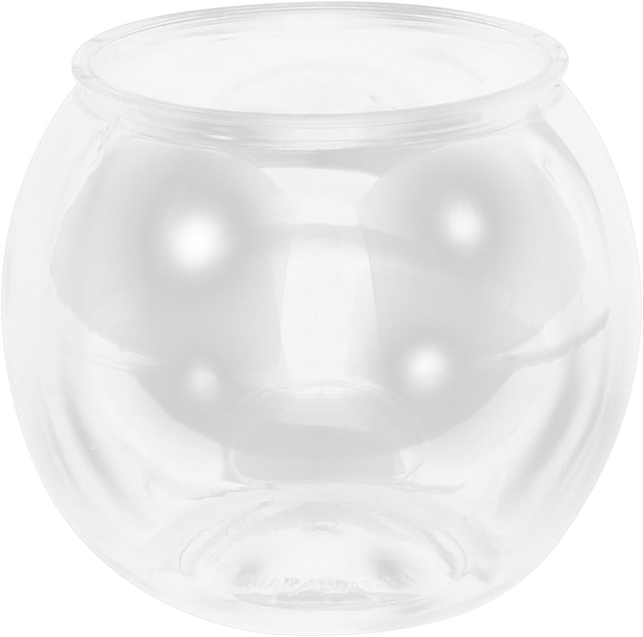 VICASKY Fish Bowl Goldfish Tank Round Bowls Large Small - Transparent Aquarium Terrarium Hydroponic Planter for Centerpieces Decor Desktop Fishbowl Unbreakable Transparent Pet Round Fish Tank Decor