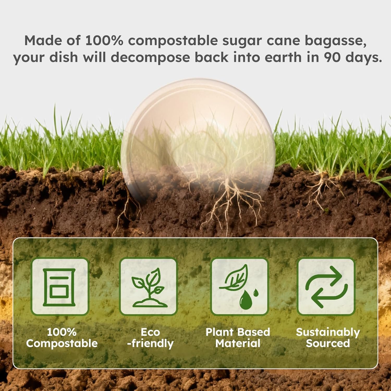 Wholesale 32 Oz Heavy Duty Compostable Disposable Paper Bowls 100 Pack Eco-Friendly Biodegradable Bagasse Deep Soup Bowls Microwavable for Hot Cold Salad Cereals Dessert Factory