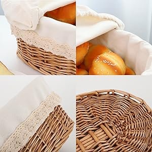 OEM Round Woven Wicker Bread Basket for Serving Sourdough Proofing with Removable Liner and Cover Factory OEM Round Woven Wicker Bread Basket for Serving Sourdough Proofing with Removable Liner and Cover Factory