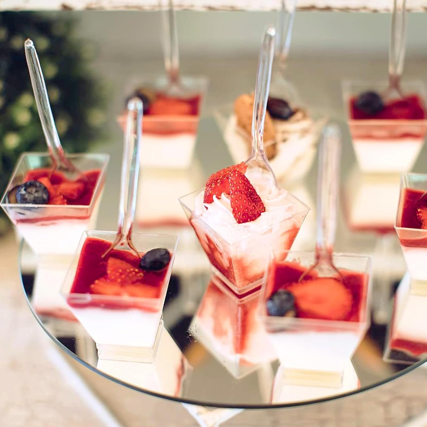 Wholesale 100 Pack 4 oz Clear Plastic Dessert Cups with Lids Spoons Disposable Parfait Pudding Jello Shooter Bowls for Ice Cream Trifle Fruit Yogurt Appetizer Snacks Party Serving supplier Wholesale 100 Pack 4 oz Clear Plastic Dessert Cups with Lids Spoons Disposable Parfait Pudding Jello Shooter Bowls for Ice Cream Trifle Fruit Yogurt Appetizer Snacks Party Serving supplier