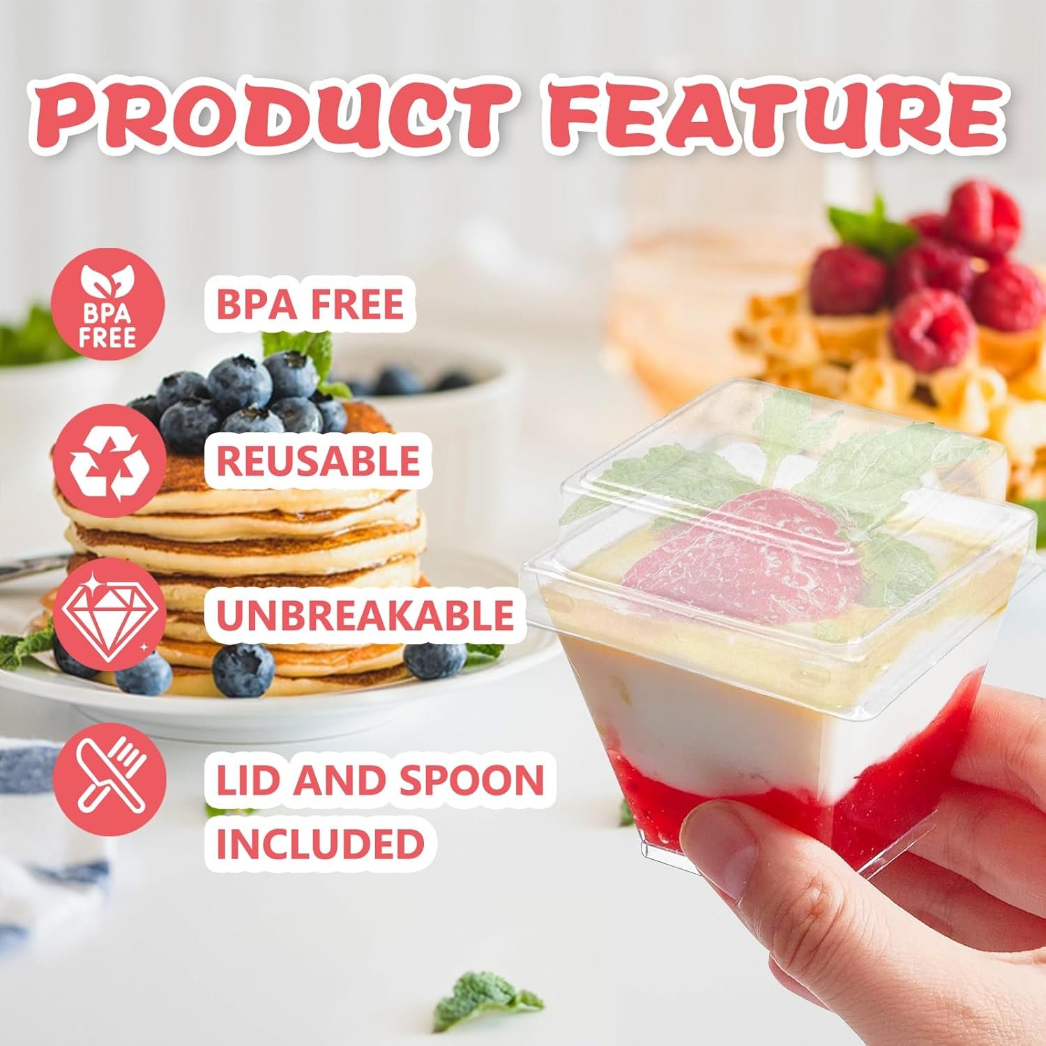 Wholesale 100 Pack 4 oz Clear Plastic Dessert Cups with Lids Spoons Disposable Parfait Pudding Jello Shooter Bowls for Ice Cream Trifle Fruit Yogurt Appetizer Snacks Party Serving supplier Wholesale 100 Pack 4 oz Clear Plastic Dessert Cups with Lids Spoons Disposable Parfait Pudding Jello Shooter Bowls for Ice Cream Trifle Fruit Yogurt Appetizer Snacks Party Serving supplier