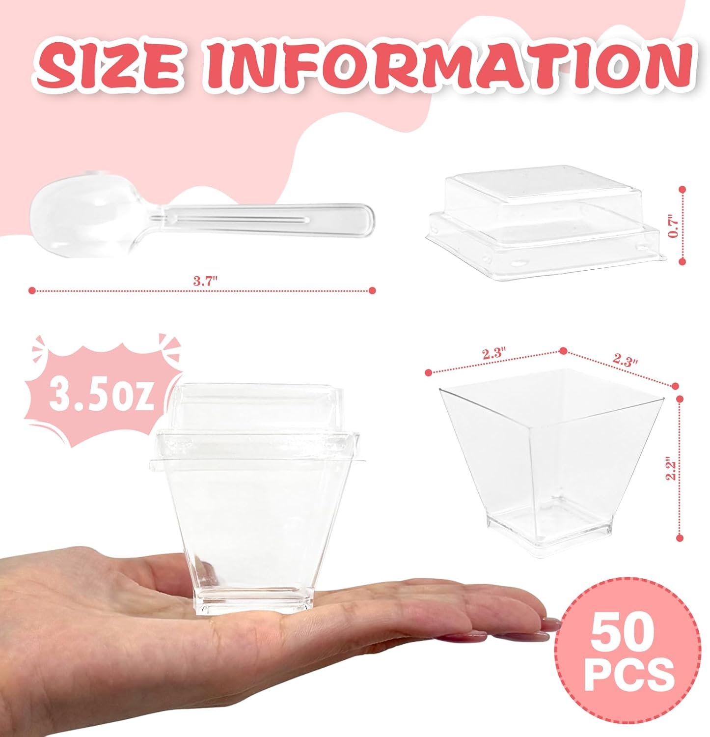 Wholesale 100 Pack 4 oz Clear Plastic Dessert Cups with Lids Spoons Disposable Parfait Pudding Jello Shooter Bowls for Ice Cream Trifle Fruit Yogurt Appetizer Snacks Party Serving supplier Wholesale 100 Pack 4 oz Clear Plastic Dessert Cups with Lids Spoons Disposable Parfait Pudding Jello Shooter Bowls for Ice Cream Trifle Fruit Yogurt Appetizer Snacks Party Serving supplier