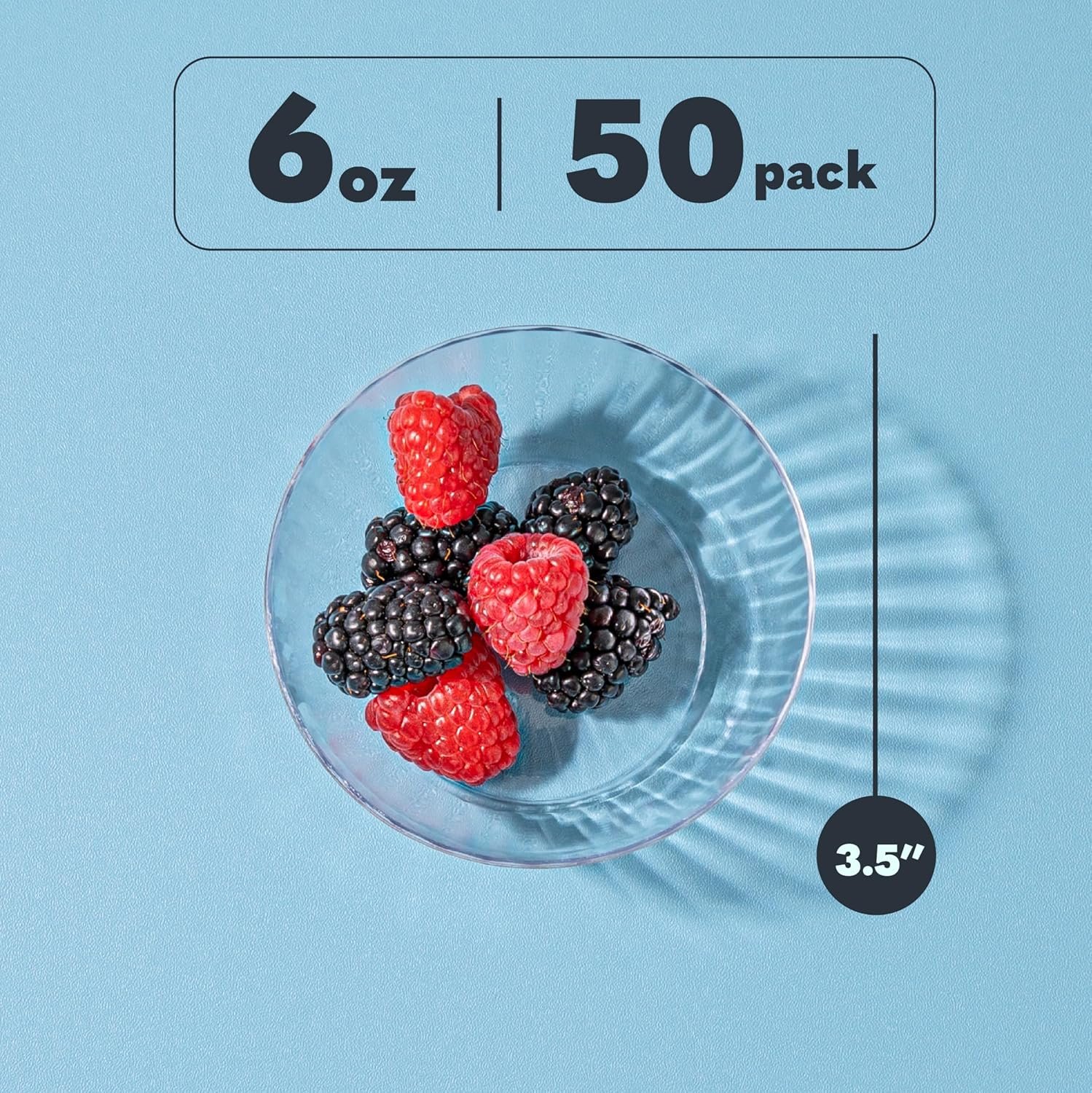 Wholesale 50 Pack Small 6 oz Clear Plastic Bowls Elegant Crystal-Like for Parties and Occasions Factory