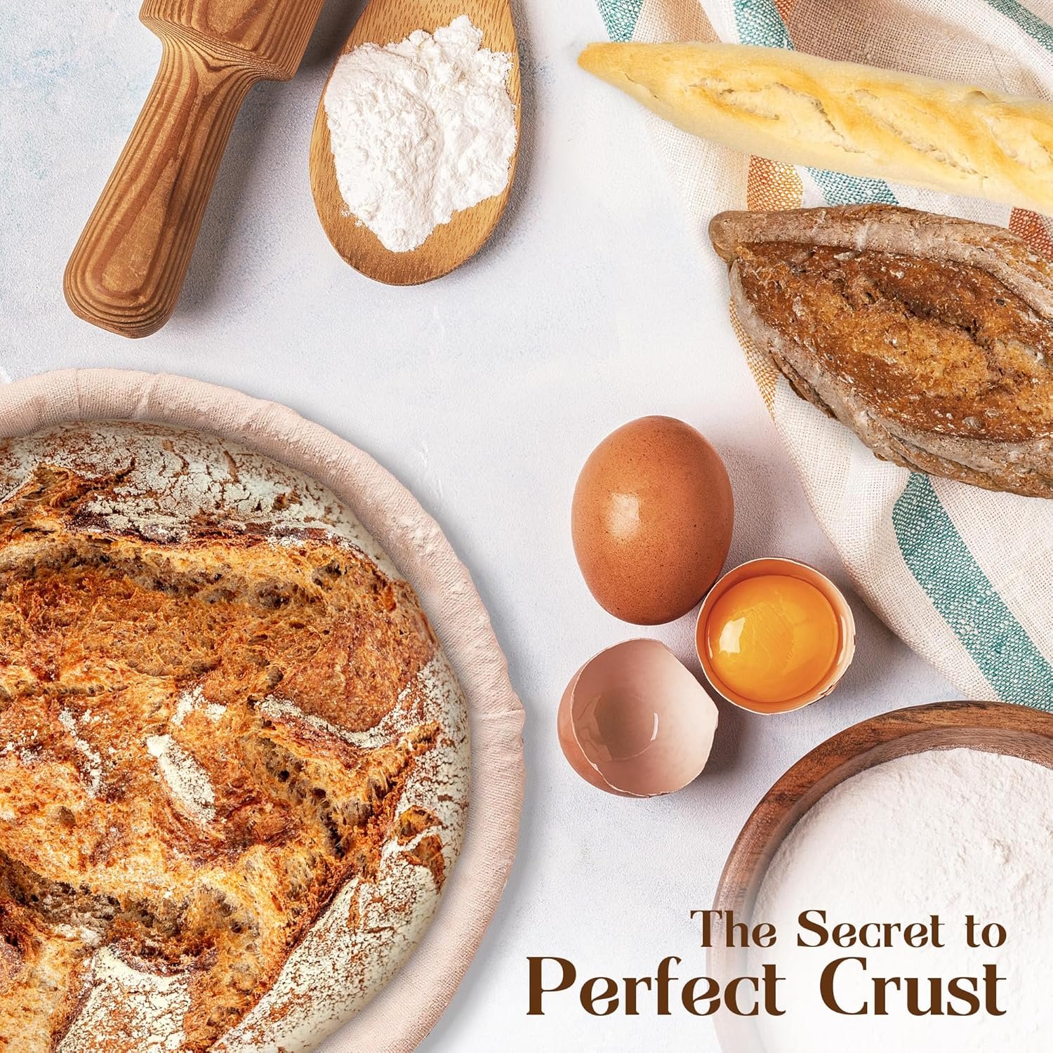 OEM 9 Inch Round Banneton Proofing Baskets Set of 2 with Liners for Sourdough Baking Perfect Artisan Loaves at Home supplier