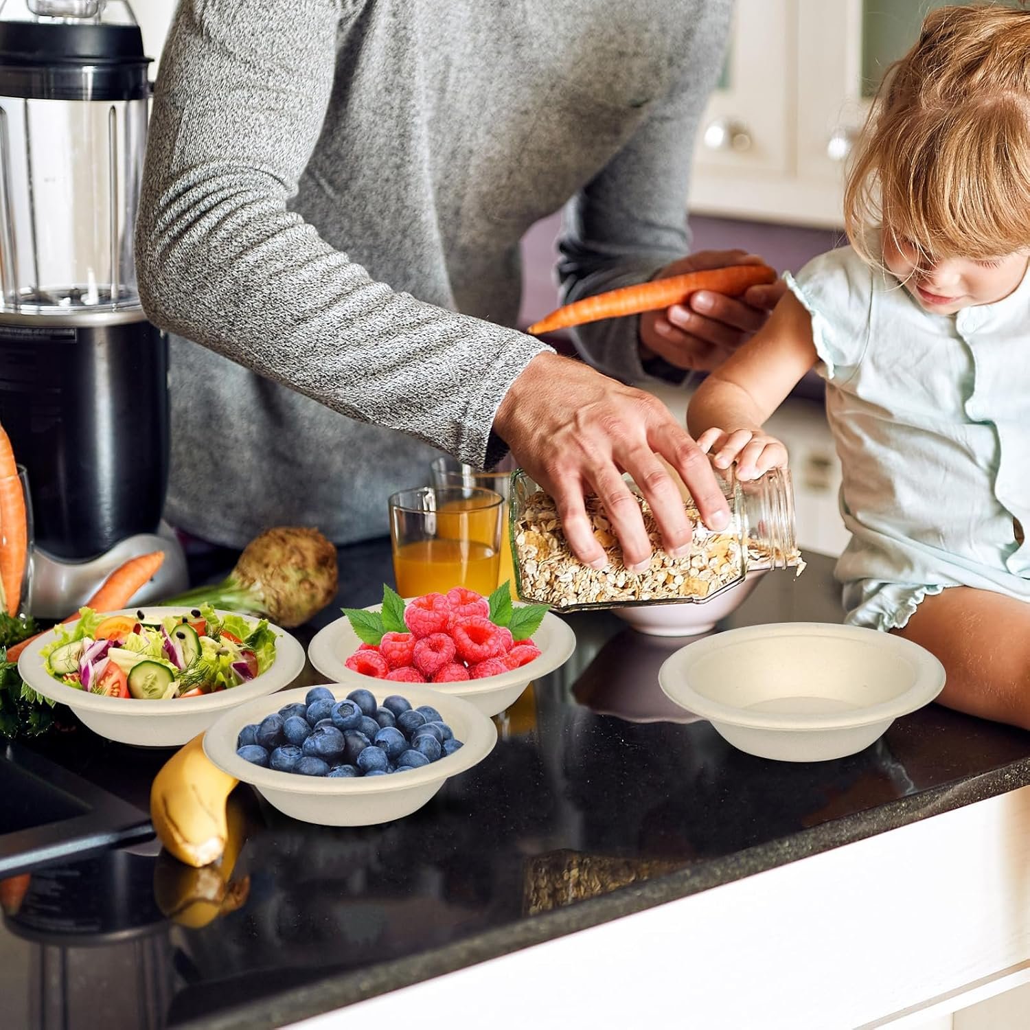 Wholesale 100% Compostable Paper Bowls 12 Oz Disposable Soup Salad 125 Pack PFAS-Free BPI Certified Eco-Friendly Hot Cold Natural Brown Factory Wholesale 100% Compostable Paper Bowls 12 Oz Disposable Soup Salad 125 Pack PFAS-Free BPI Certified Eco-Friendly Hot Cold Natural Brown Factory