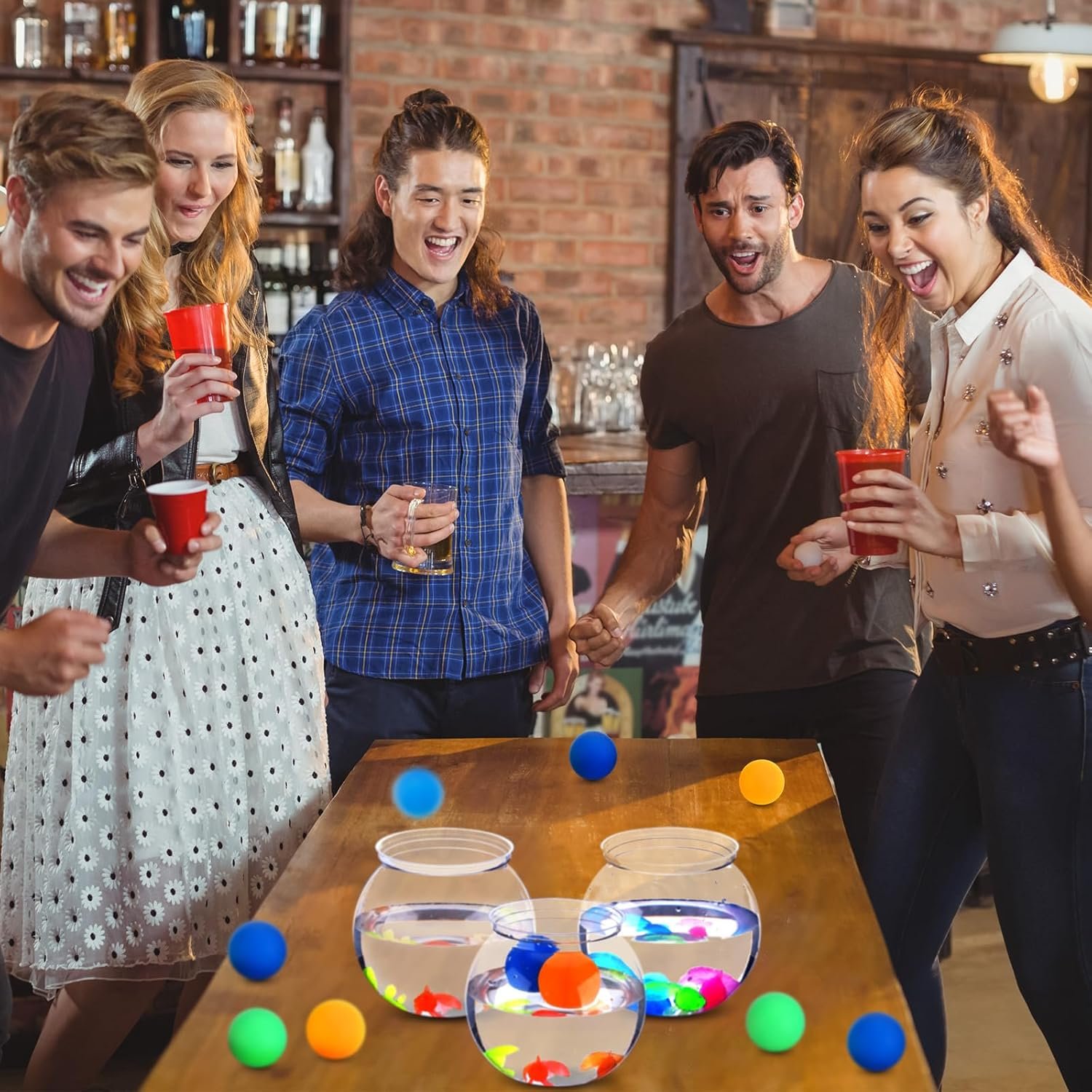 Wholesale 12-Pack 30 oz Table Tennis Fish Bowl Carnival Game Favors Bounce Round Bowls Multicolor Balls Gold Plastic Fish Adult Party Prizes Factory Wholesale 12-Pack 30 oz Table Tennis Fish Bowl Carnival Game Favors Bounce Round Bowls Multicolor Balls Gold Plastic Fish Adult Party Prizes Factory