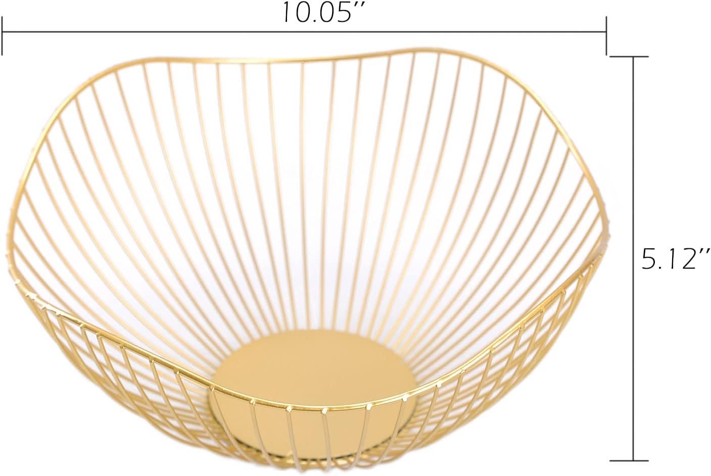 OEM Curved-Edge Modern Creative Single Tier Iron Wire Fruit Vegetable Bread Decorative Stand Serving Basket Holder Gold supplier OEM Curved-Edge Modern Creative Single Tier Iron Wire Fruit Vegetable Bread Decorative Stand Serving Basket Holder Gold supplier