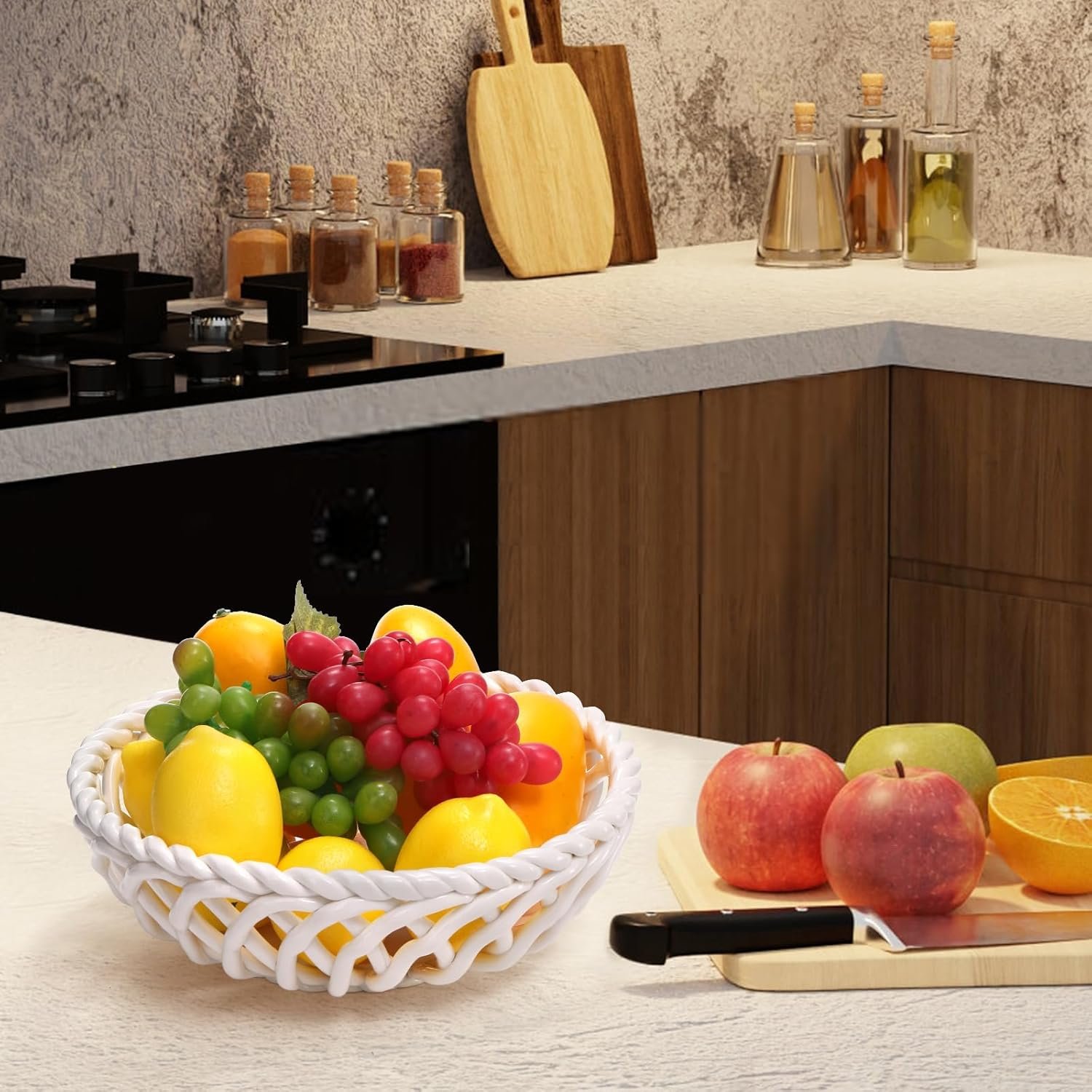 OEM 9.7'' Large Ceramic Fruit Bowl Decorative Basket with Holes Vegetable Holder Serving Dish for Kitchen Countertop Factory OEM 9.7'' Large Ceramic Fruit Bowl Decorative Basket with Holes Vegetable Holder Serving Dish for Kitchen Countertop Factory