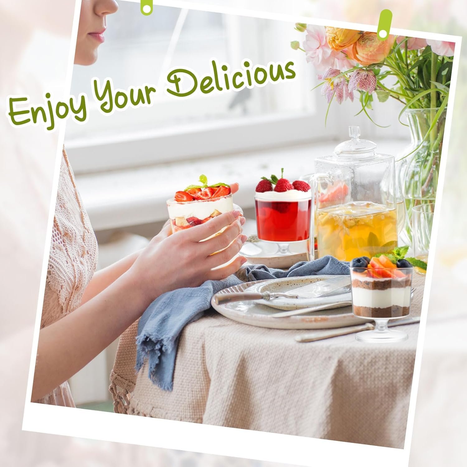 Wholesale 200 Pcs 2 oz Mini Dessert Cups with 200 Spoons Clear Plastic Mousse Footed Trifle Parfait Appetizer Pedestal Bowls for Party Wedding Birthday Serving Factory