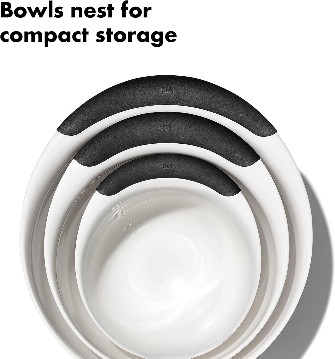 Wholesale 3-Piece 2500 ml Plastic Mixing Bowl Set White Black Factory Wholesale 3-Piece 2500 ml Plastic Mixing Bowl Set White Black Factory