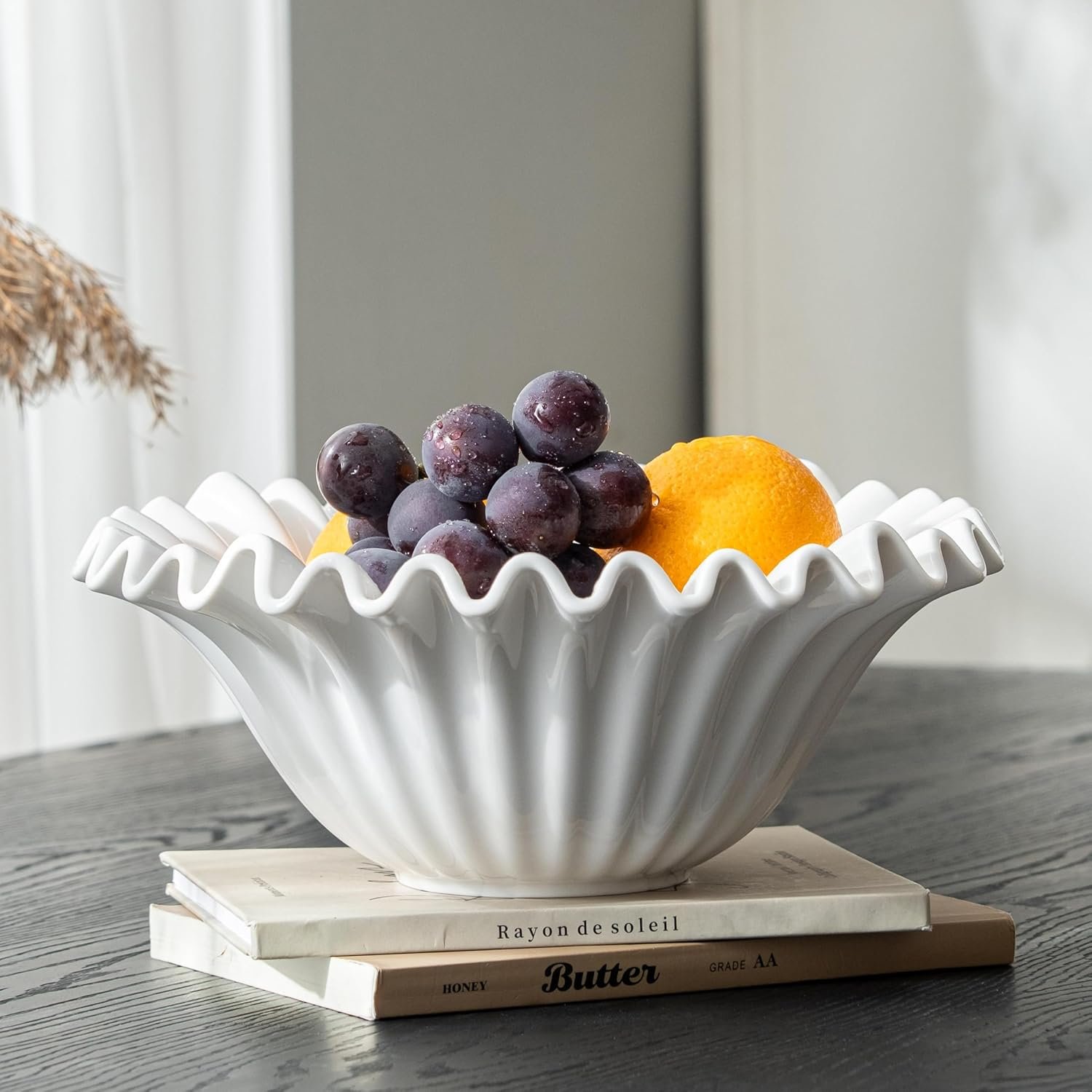 Wholesale Large 10-Inch Porcelain Fruit Bowl Handcrafted Ruffle Design for Kitchen Counter Home Decor Stylish Flower Dish Party Use White Manufacturer Wholesale Large 10-Inch Porcelain Fruit Bowl Handcrafted Ruffle Design for Kitchen Counter Home Decor Stylish Flower Dish Party Use White Manufacturer