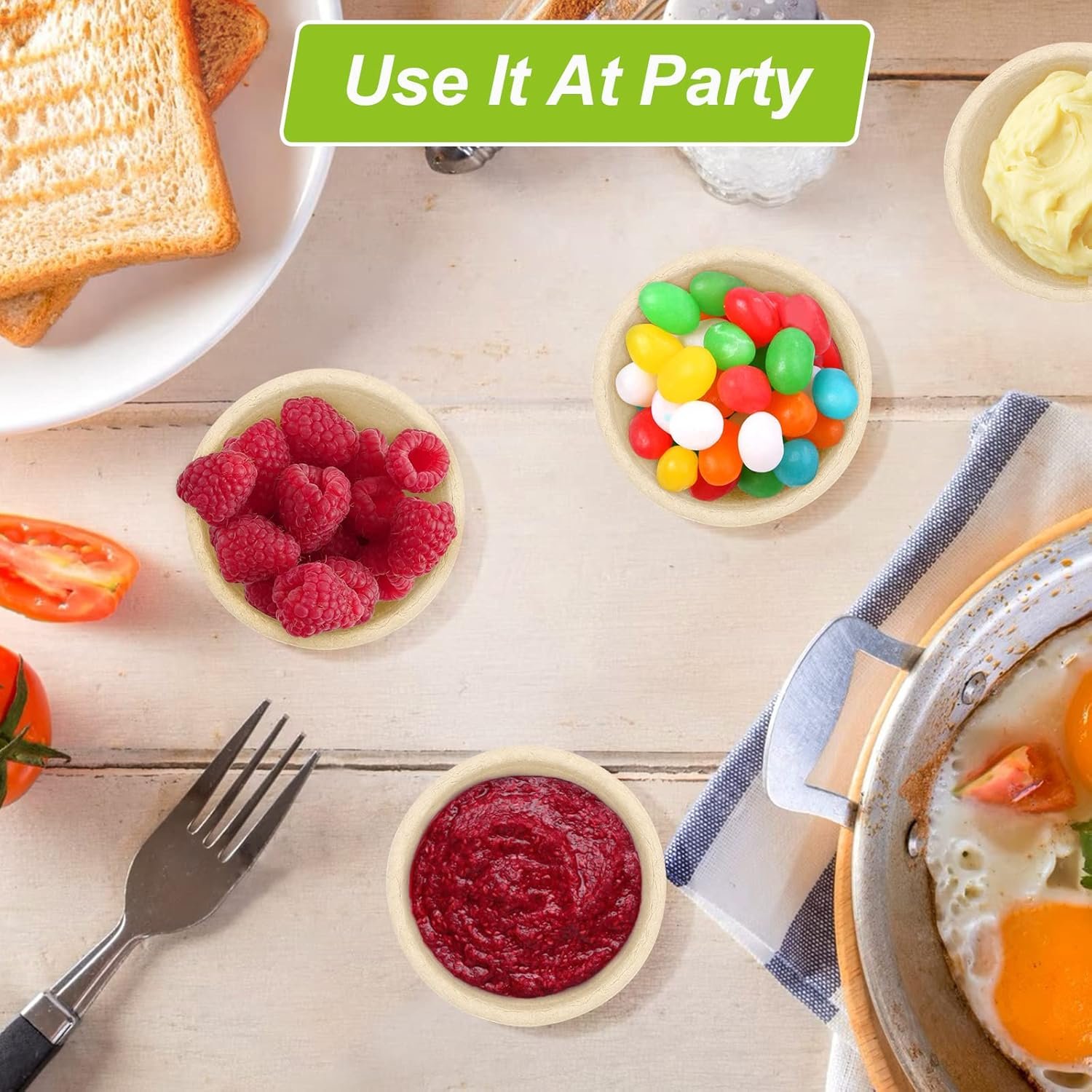 Wholesale 6 oz Small Compostable Biodegradable Bagasse Paper Bowls 100 Pack for Condiments Sauces Ice Cream Factory