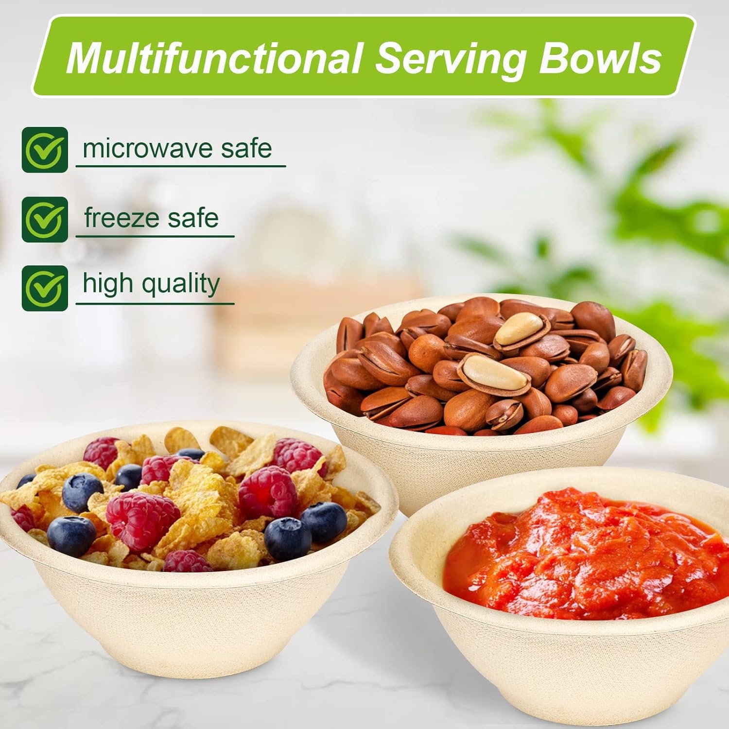 Wholesale 6 oz Small Compostable Biodegradable Bagasse Paper Bowls 100 Pack for Condiments Sauces Ice Cream Factory