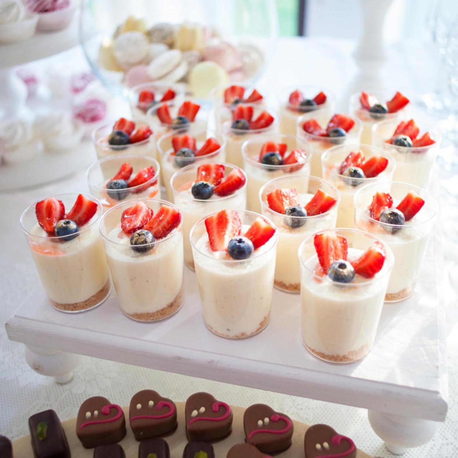 Wholesale 200 Pack 3 oz Mini Plastic Dessert Cups with Spoons Disposable Clear Pudding Parfait Jello Shooter Cups for Party Serving Small Trifle Bowls Fruit Ice Cream Yogurt Appetizer Chocolate Factory