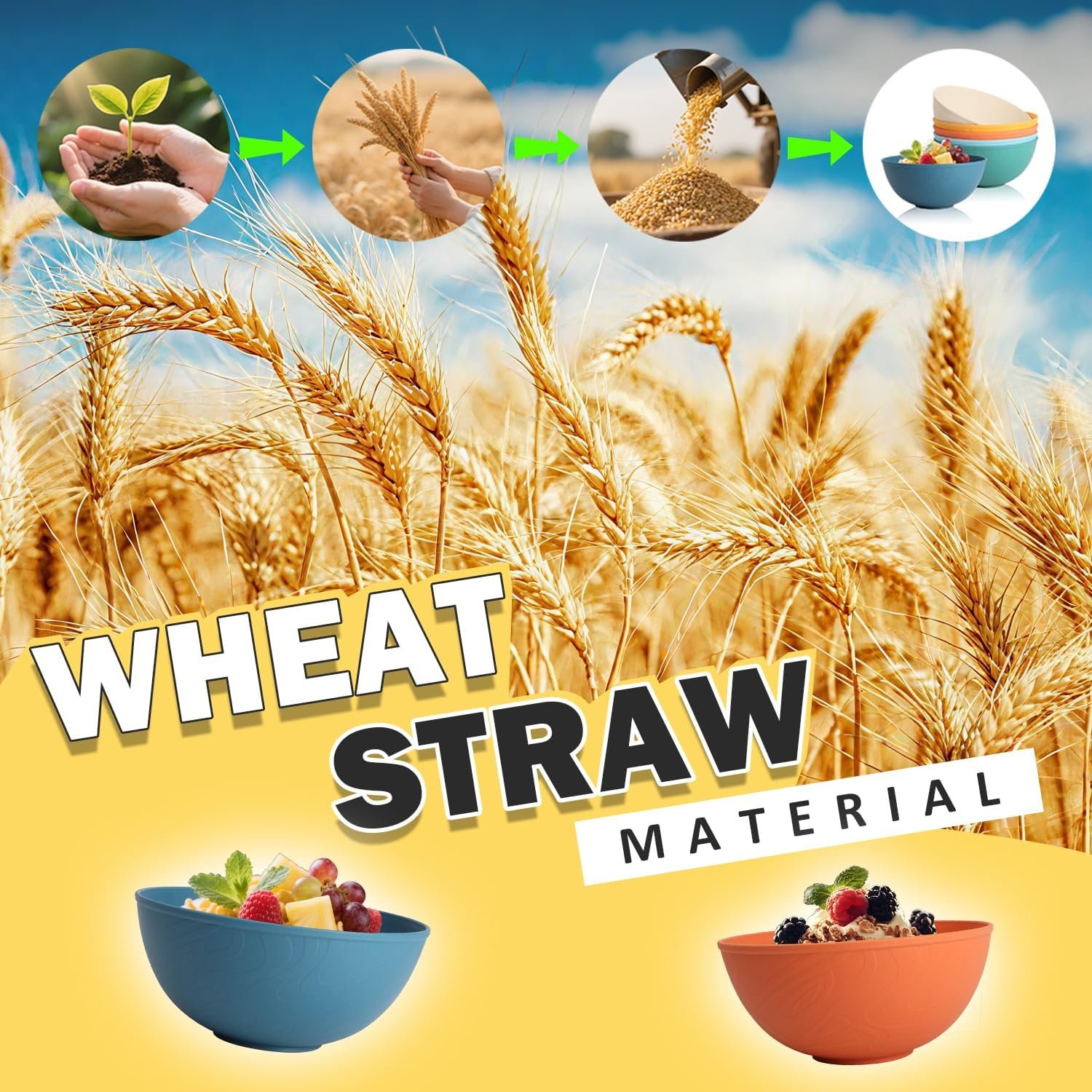 Wholesale Unbreakable 40 OZ Wheat Straw Cereal Bowls Set of 6 Microwave Dishwasher Safe for Kitchen Outdoors Salad Soup Ramen Factory Wholesale Unbreakable 40 OZ Wheat Straw Cereal Bowls Set of 6 Microwave Dishwasher Safe for Kitchen Outdoors Salad Soup Ramen Factory