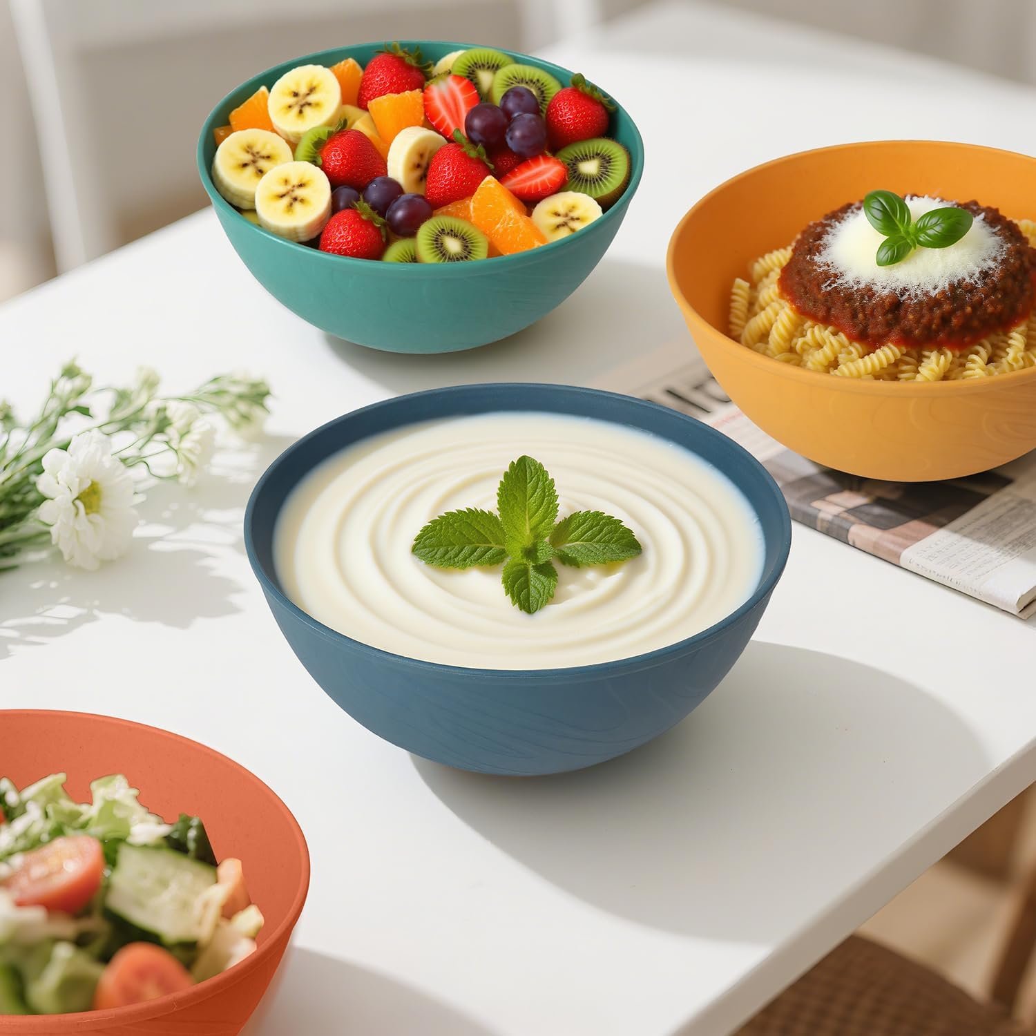 Wholesale Unbreakable 40 OZ Wheat Straw Cereal Bowls Set of 6 Microwave Dishwasher Safe for Kitchen Outdoors Salad Soup Ramen Factory Wholesale Unbreakable 40 OZ Wheat Straw Cereal Bowls Set of 6 Microwave Dishwasher Safe for Kitchen Outdoors Salad Soup Ramen Factory