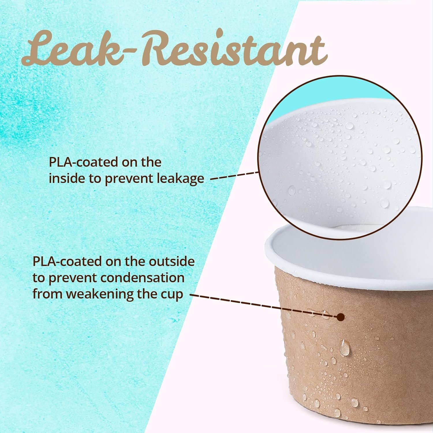 Wholesale 50-Count 5.5-Oz Paper Disposable Ice Cream Cups Brown for Hot Cold Food Sundae Frozen Yogurt Soup Factory Wholesale 50-Count 5.5-Oz Paper Disposable Ice Cream Cups Brown for Hot Cold Food Sundae Frozen Yogurt Soup Factory