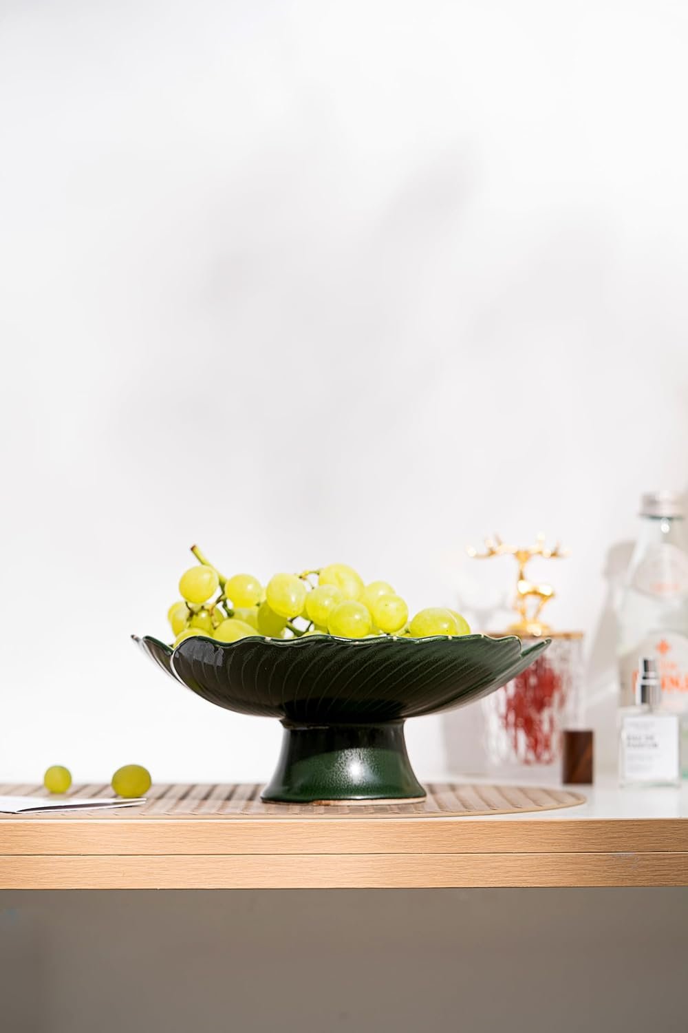 OEM Modern Ceramic Large Green Fruit Bowl 8.5 Inch Decorative Home Accent Factory