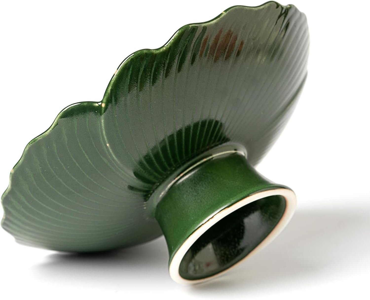 OEM Modern Ceramic Large Green Fruit Bowl 8.5 Inch Decorative Home Accent Factory